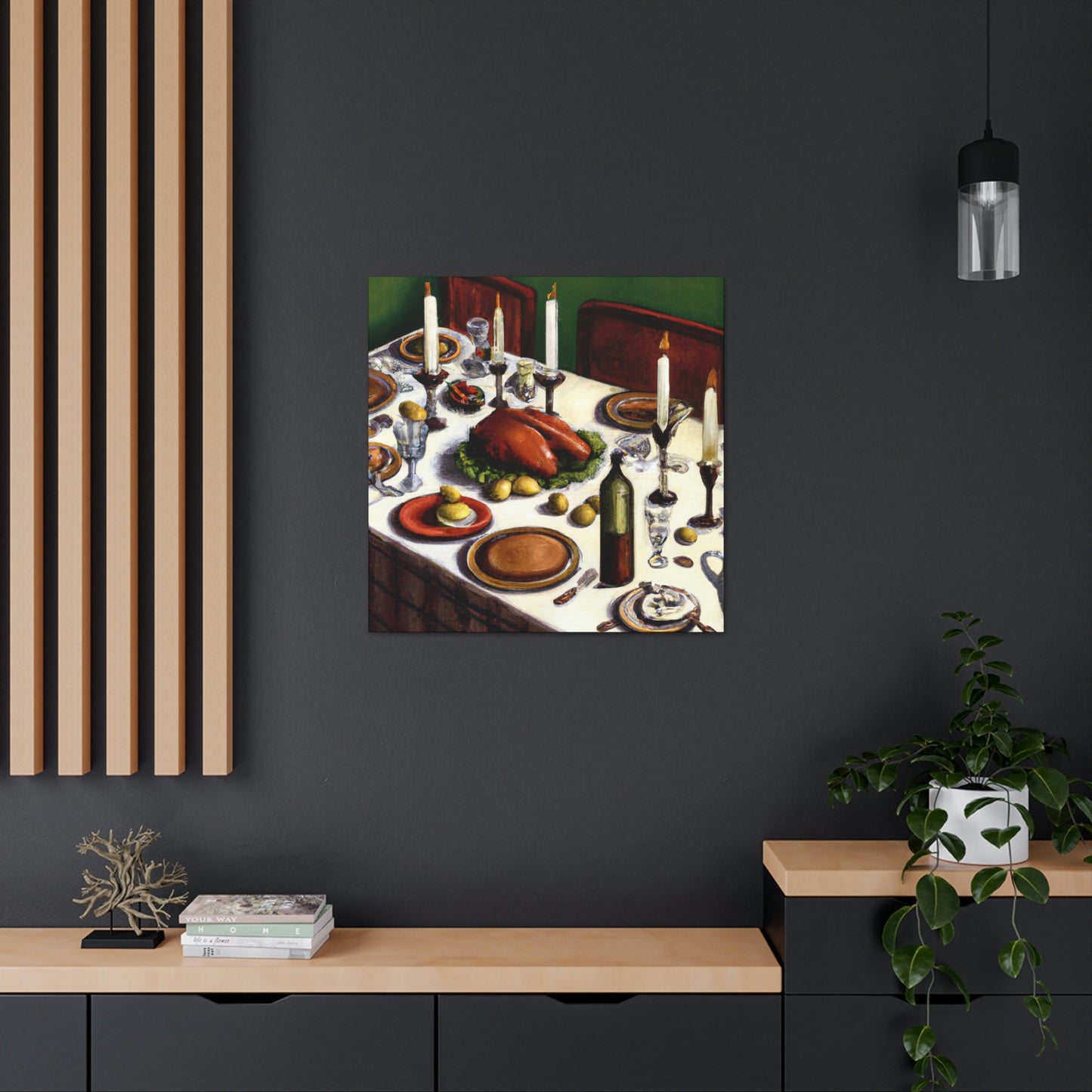 Family's Evening Meal - Canvas