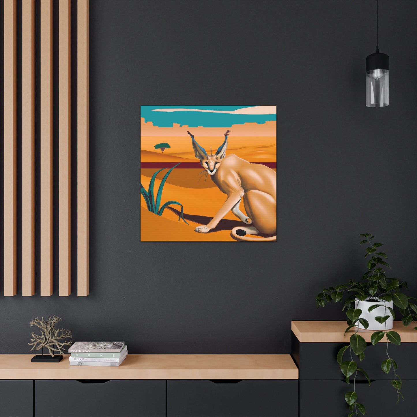 "Caracal's Classic Shine" - Canvas