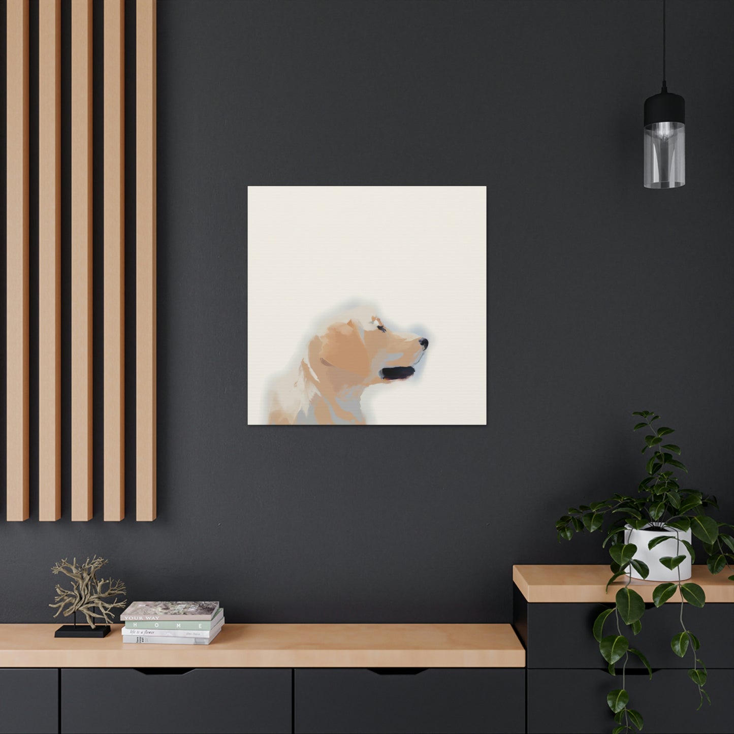 "Golden Retriever Minimalism" - Canvas