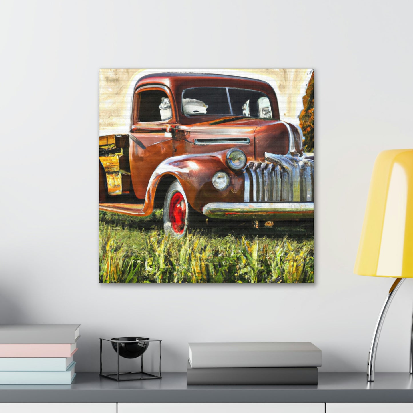 "Aged Pickup Truckard". - Canvas