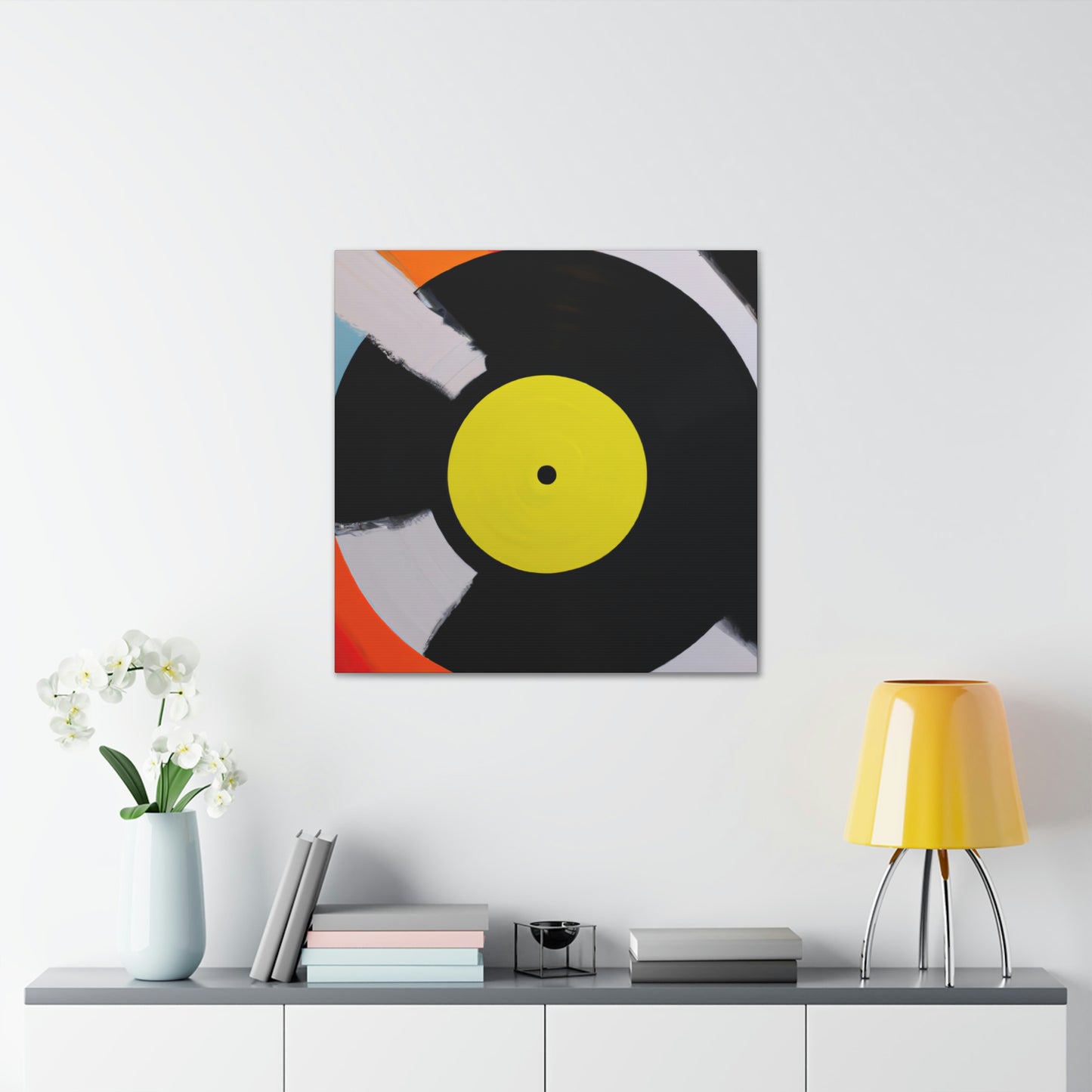 Vinyl Record Elegance - Canvas