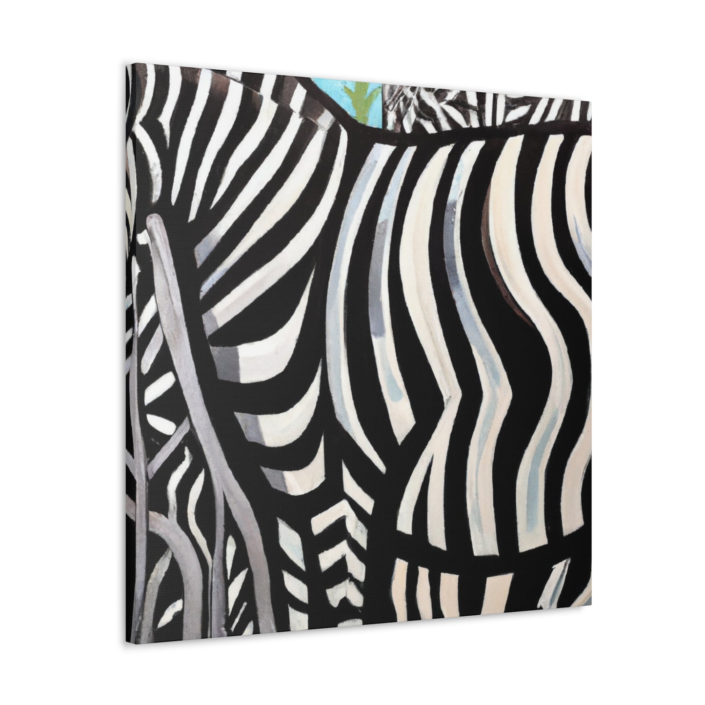 "Zebras Zooming Deco" - Canvas