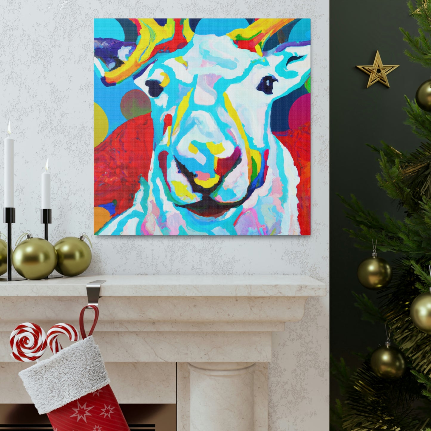 "Reindeer Pop Artistry" - Canvas