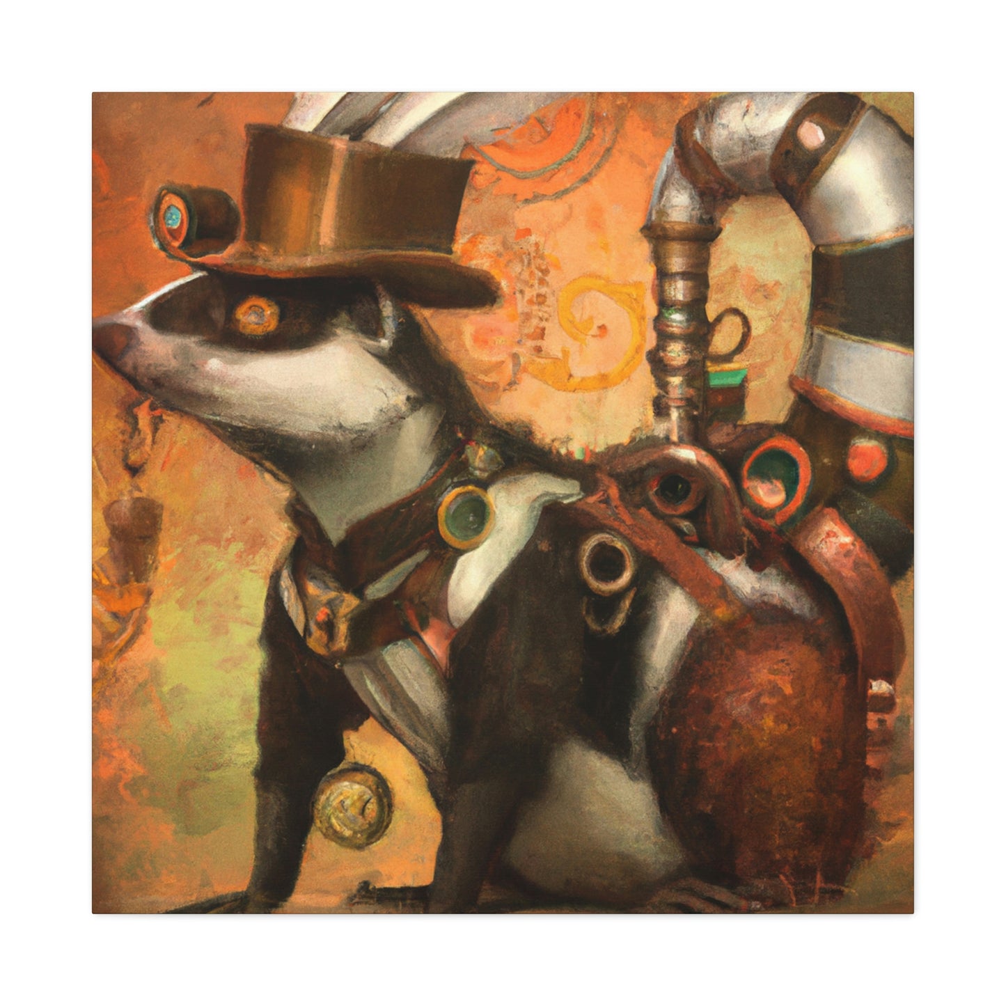 Skunk In Steam-Time - Canvas