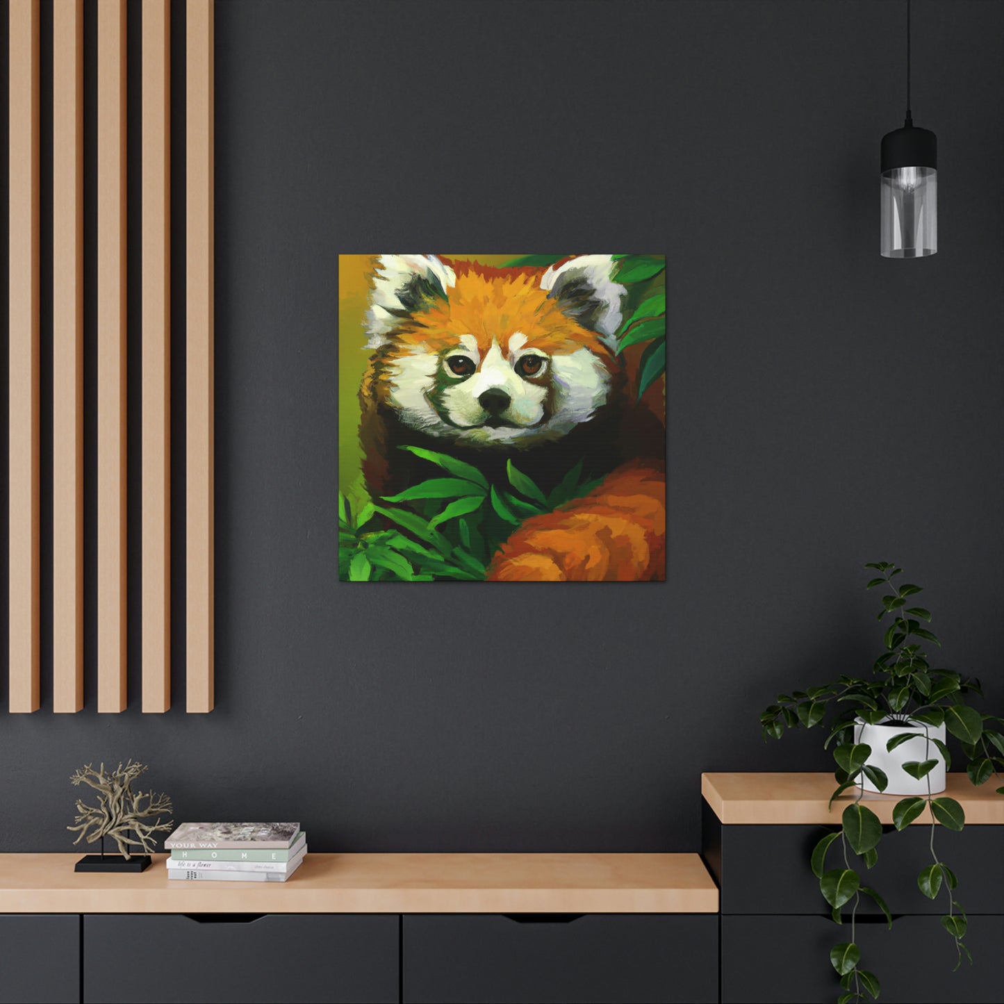 Red Panda in Art Deco - Canvas