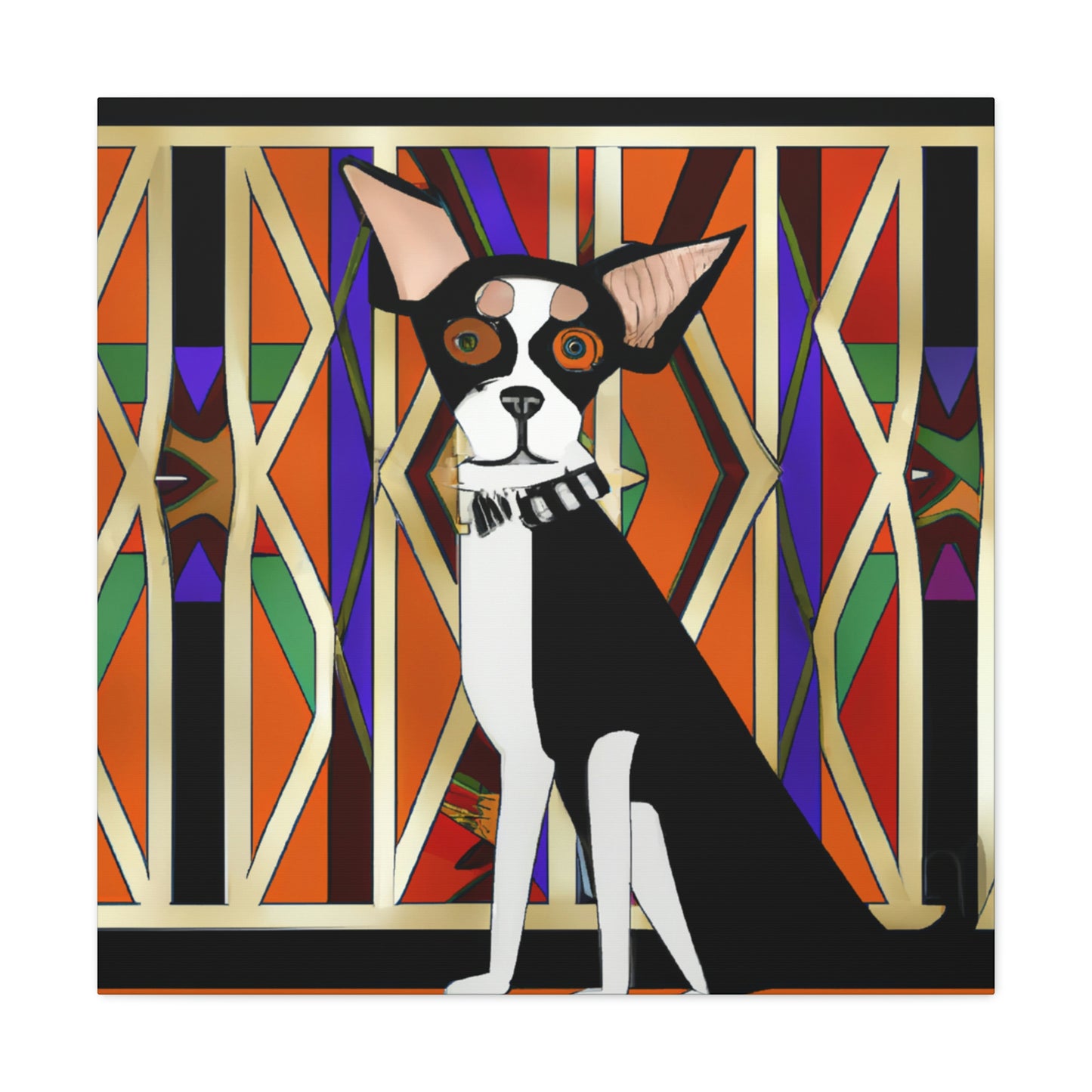 "Chihuahua Through Deco" - Canvas