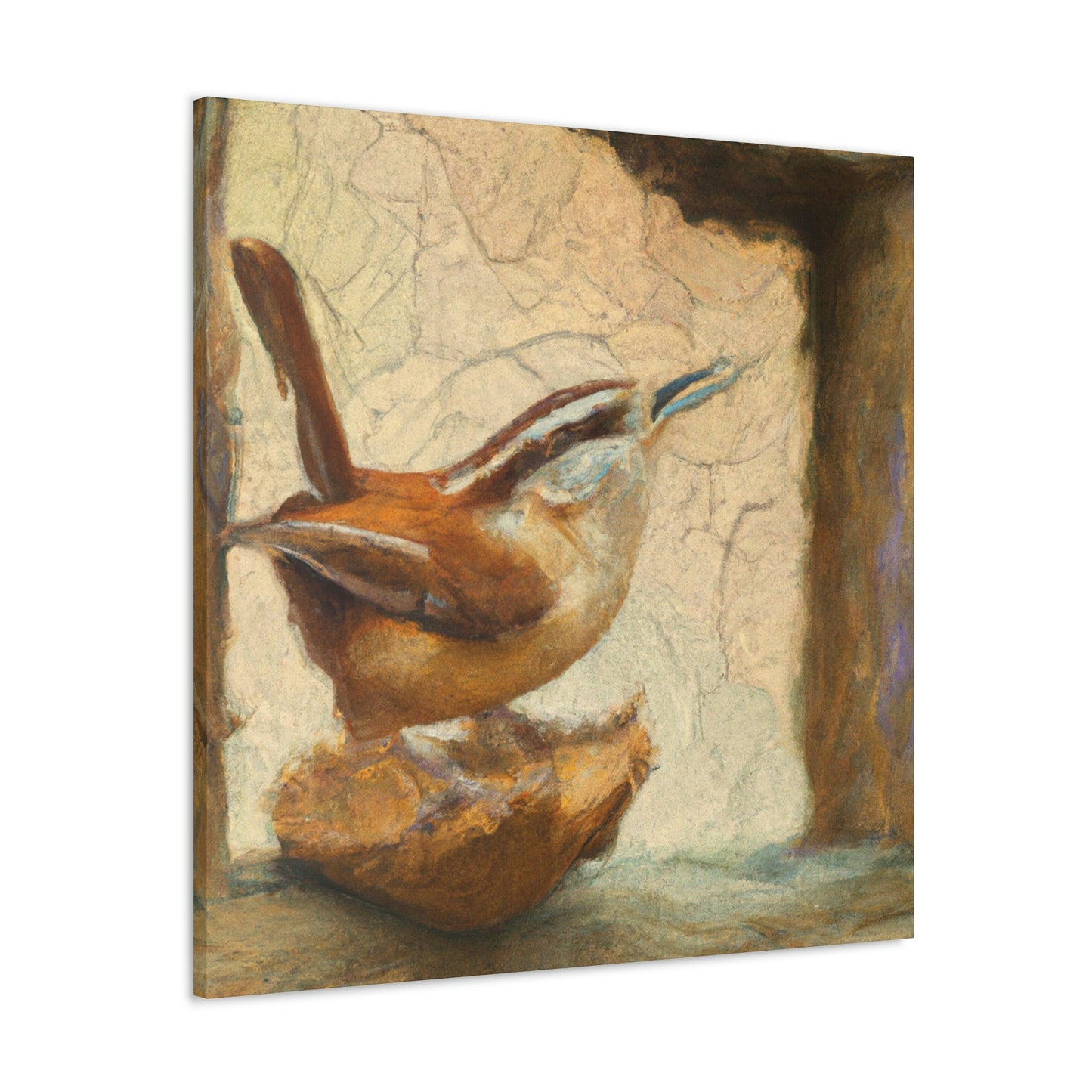 Singing Wren in Expressionism - Canvas