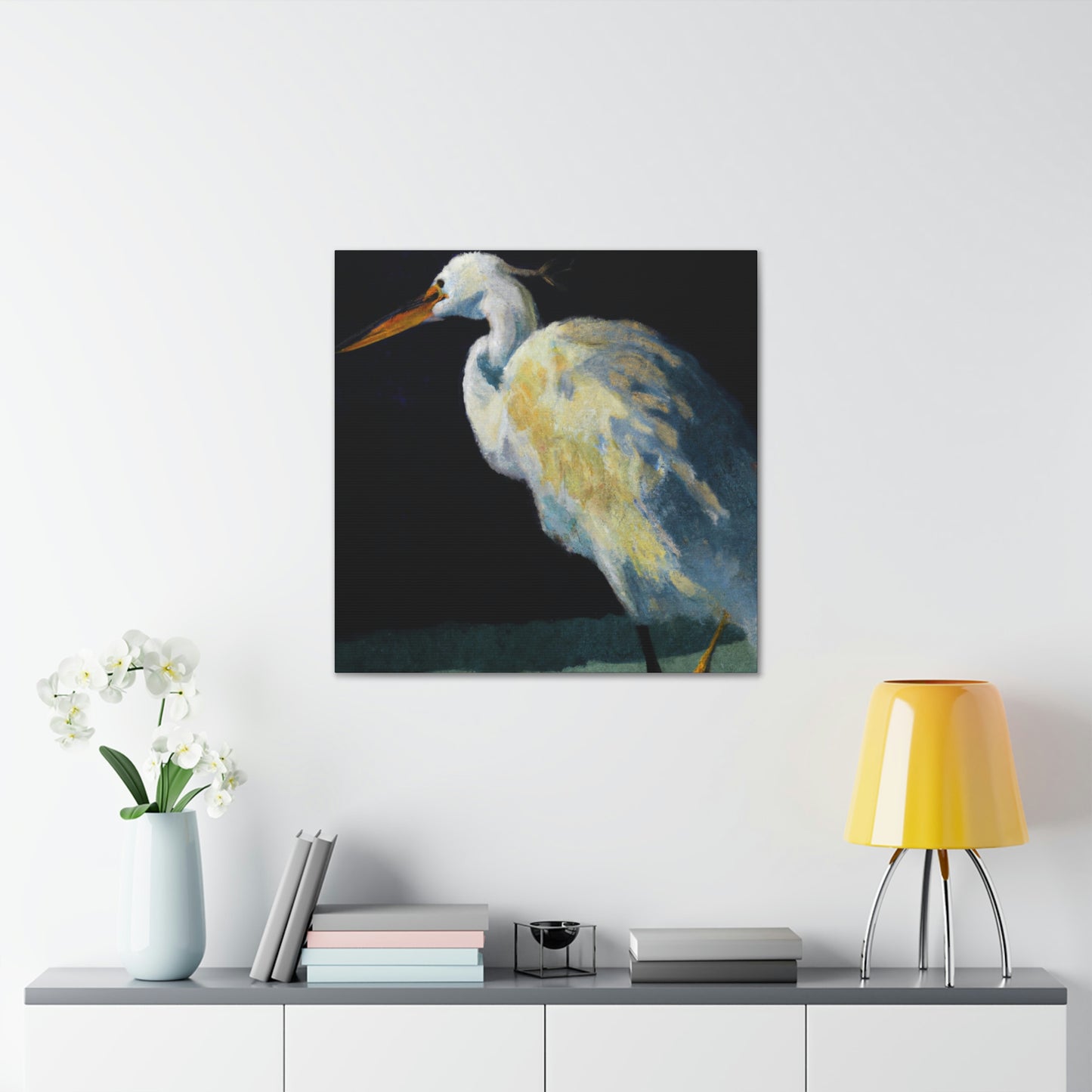 Snowy Egret Serenity - Canvas