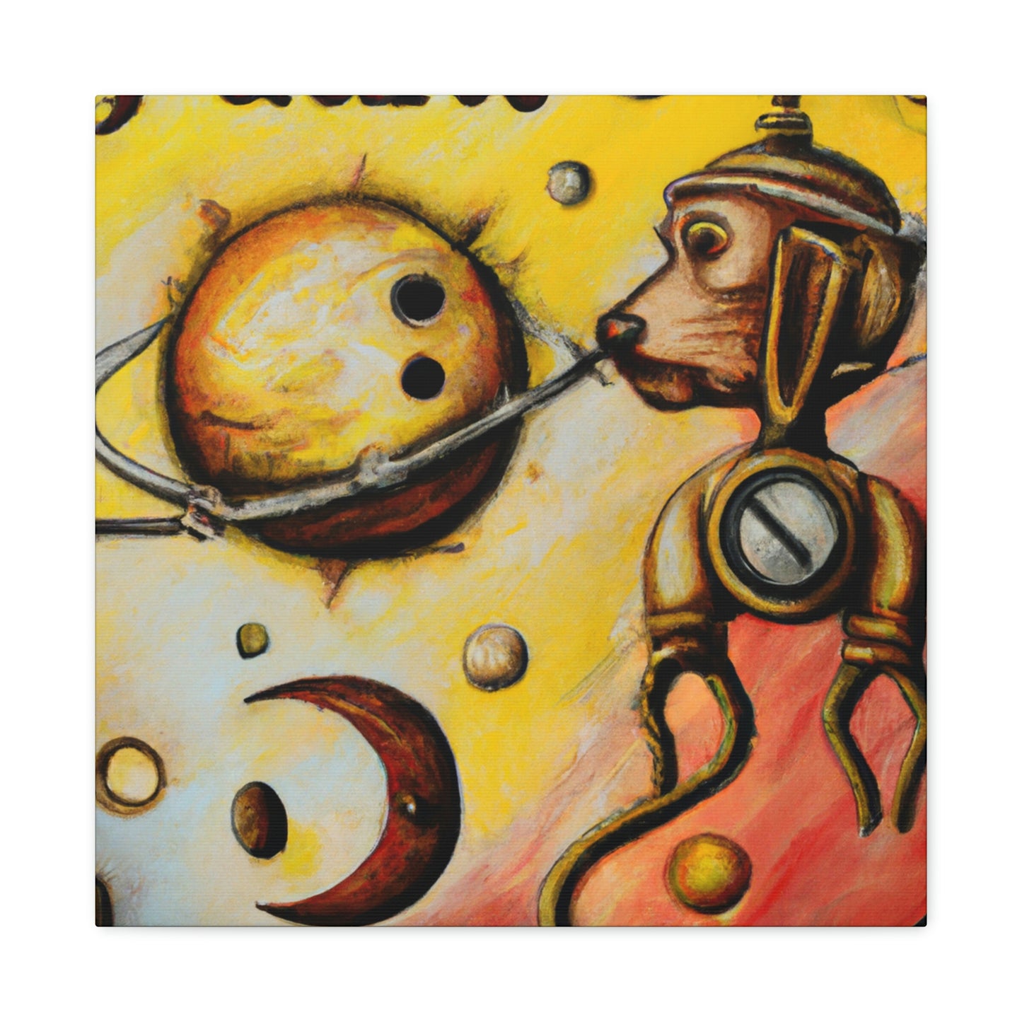 "Pluto in Steampunk Age" - Canvas