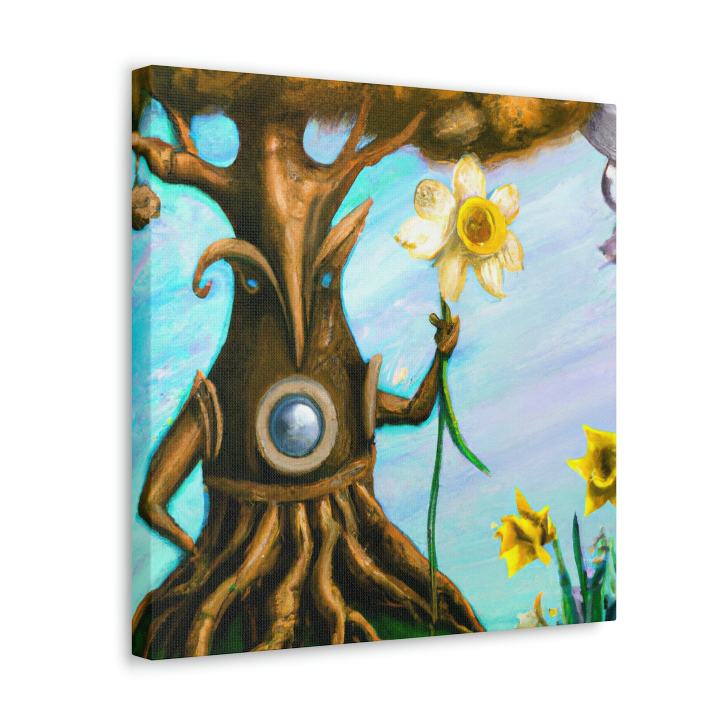 "The Steampunk Daffodil". - Canvas