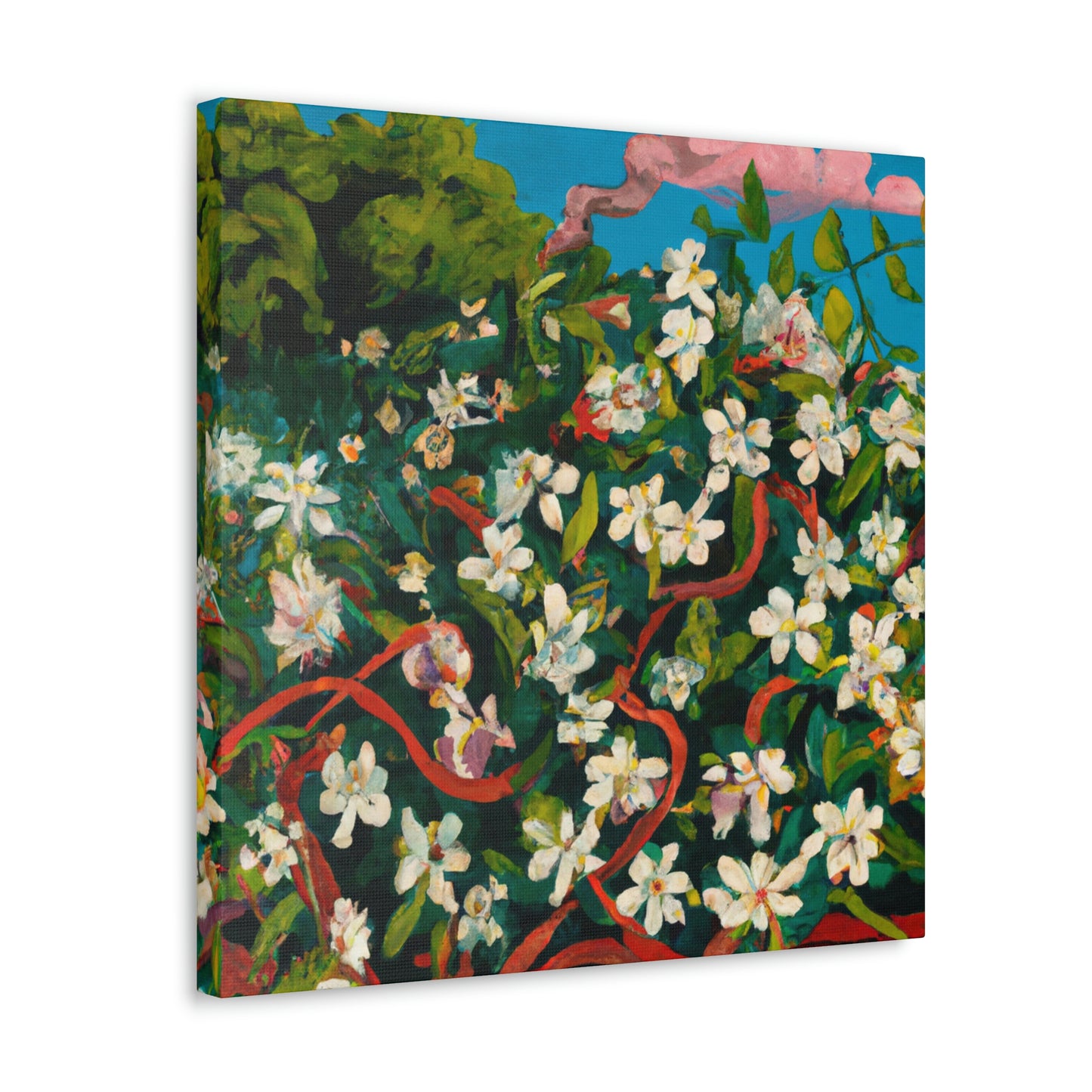 Jasmine's Expressionistic Bloom - Canvas