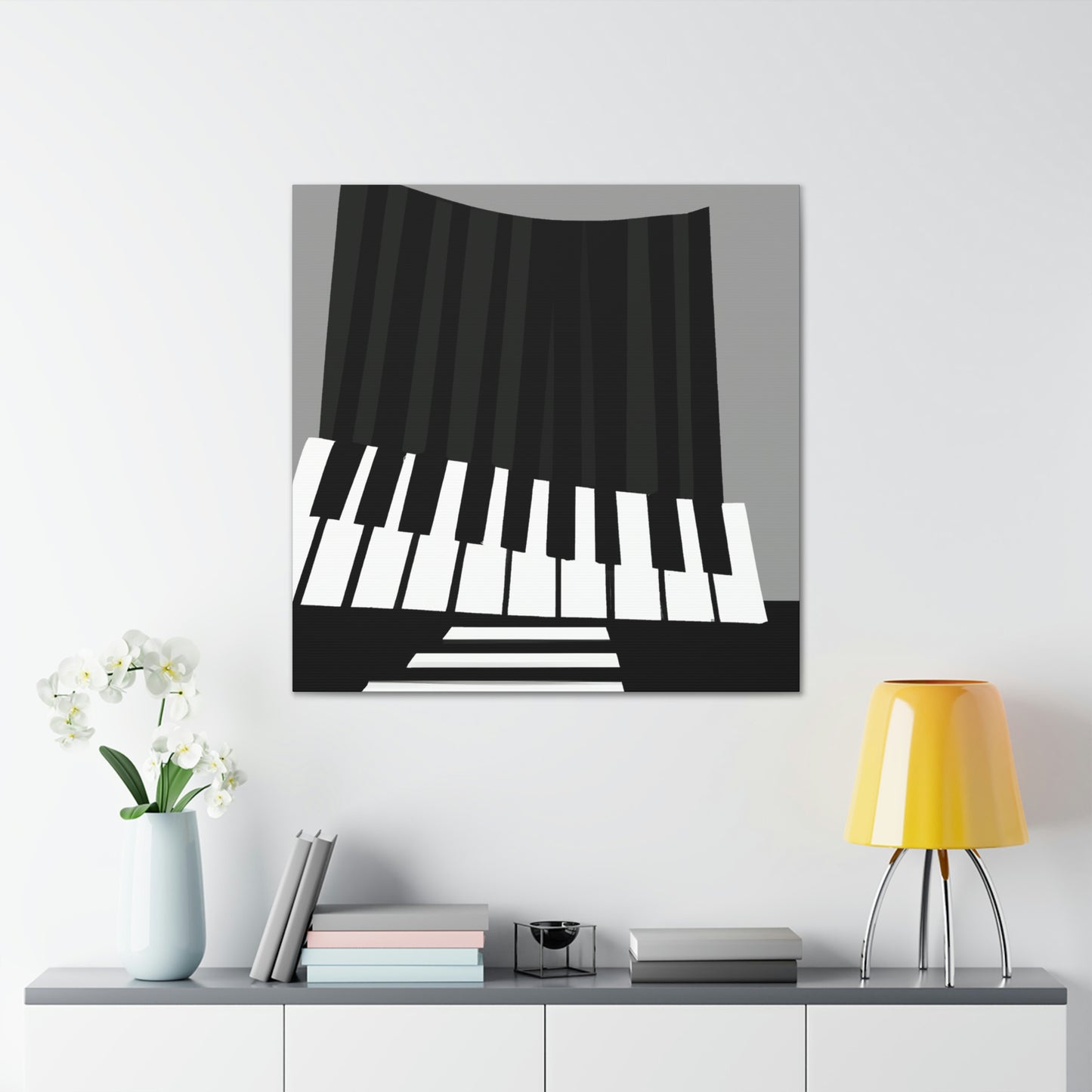 "Piano Reflection Silence" - Canvas