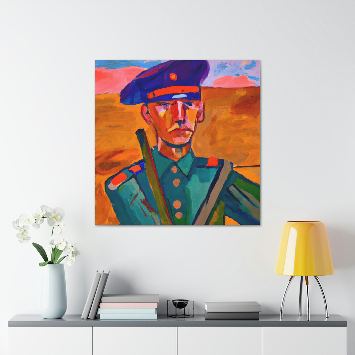 "Warrior with Fauvism" - Canvas