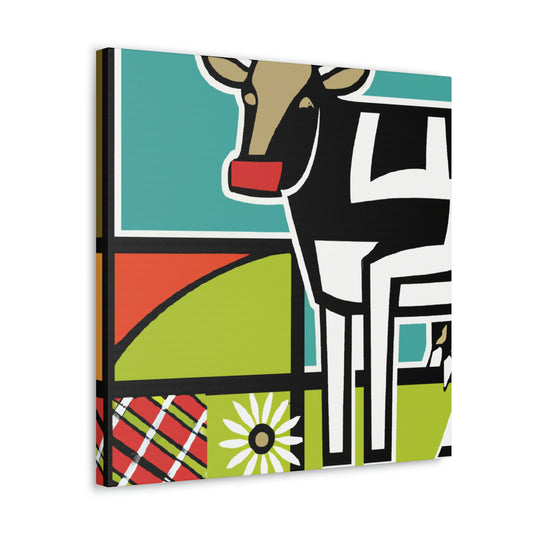 "Cow among Art Deco" - Canvas