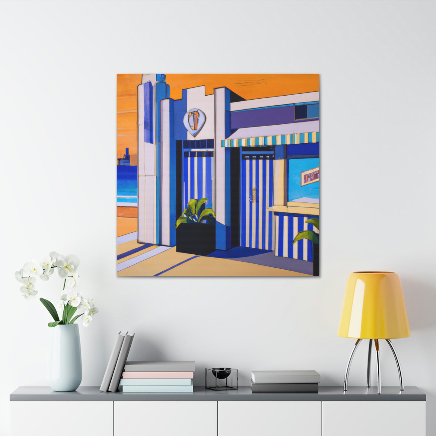 "Oceanic Art Deco Gem" - Canvas