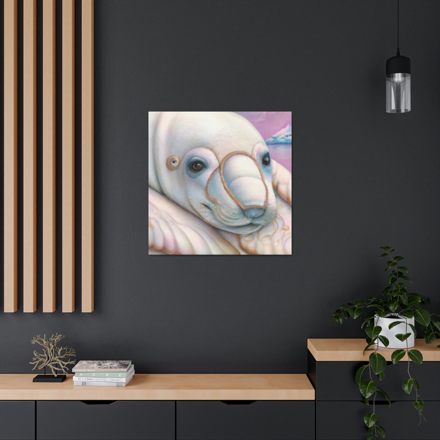 Beluga Whale Bliss - Canvas