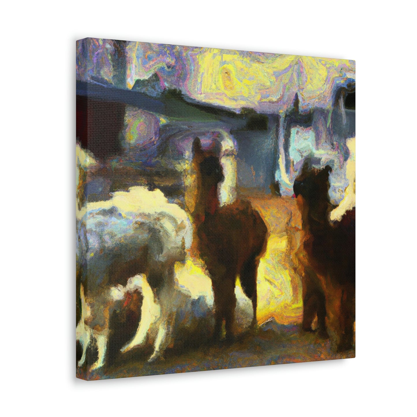 Alpaca Abstract Expressionism - Canvas