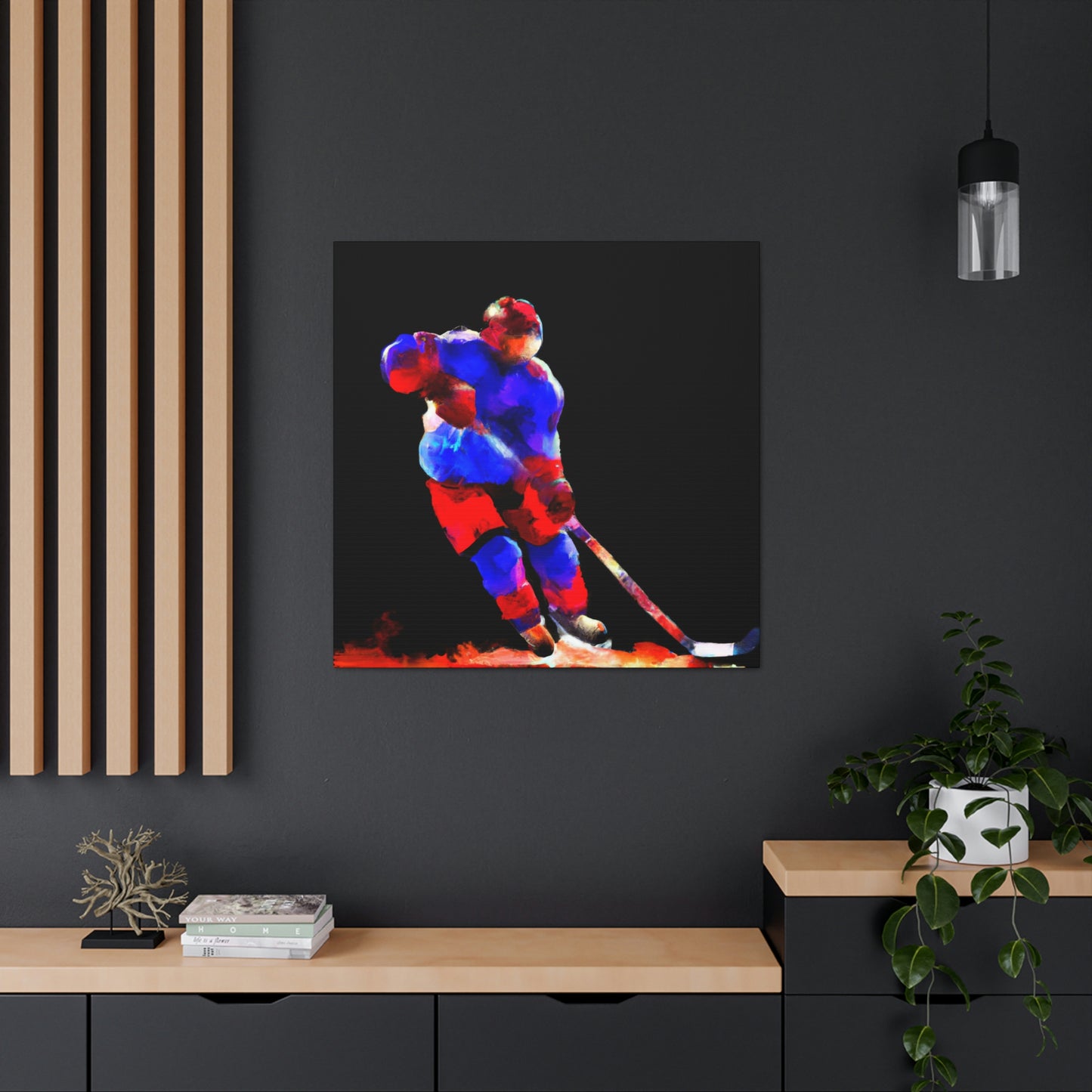 Hockey on Ice Art - Canvas