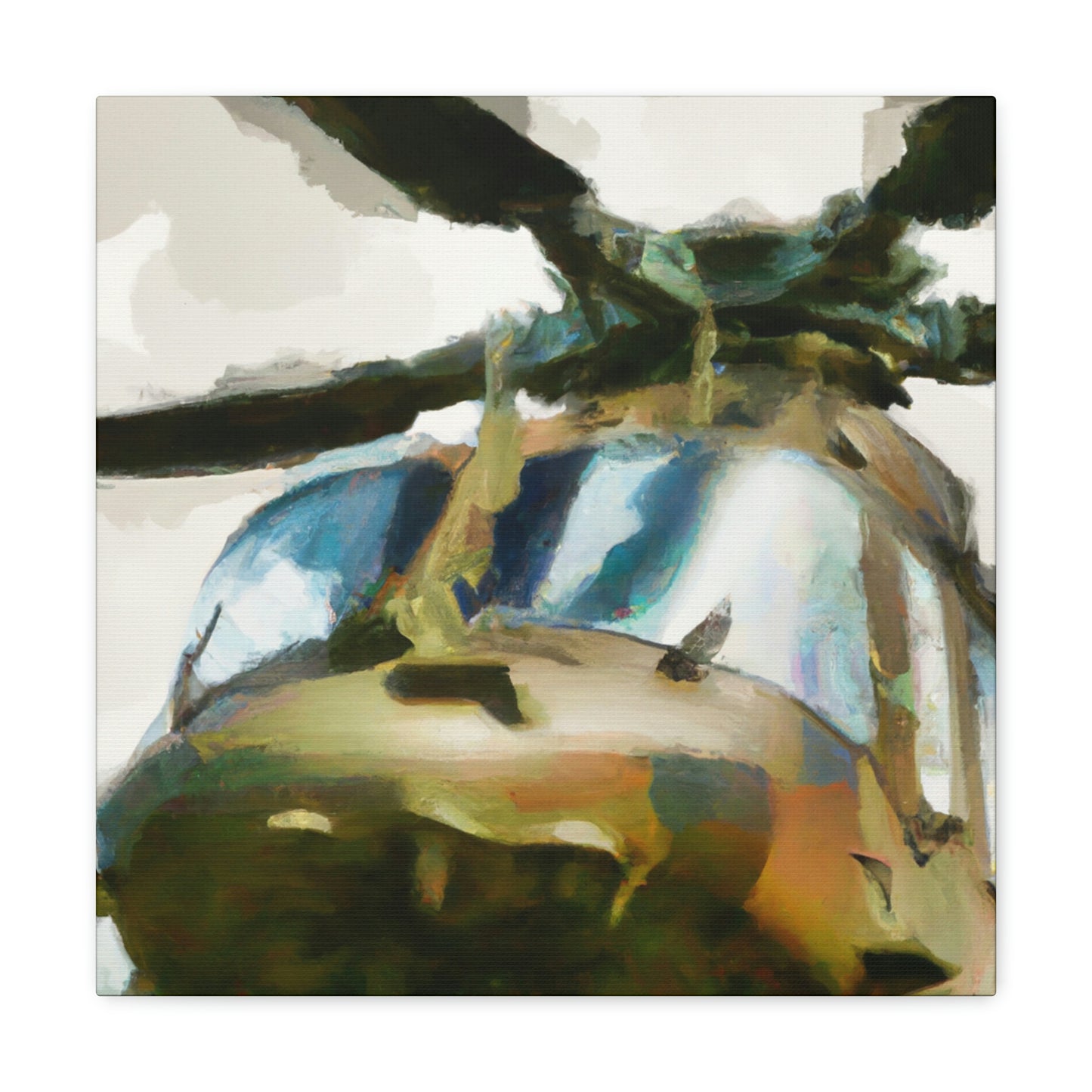 Helicopter in Flight - Canvas