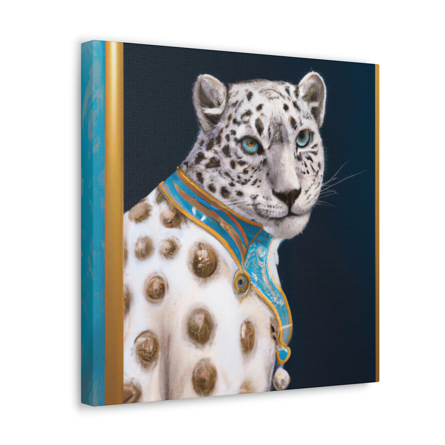 "Snow Leopard Sparkles Bright" - Canvas