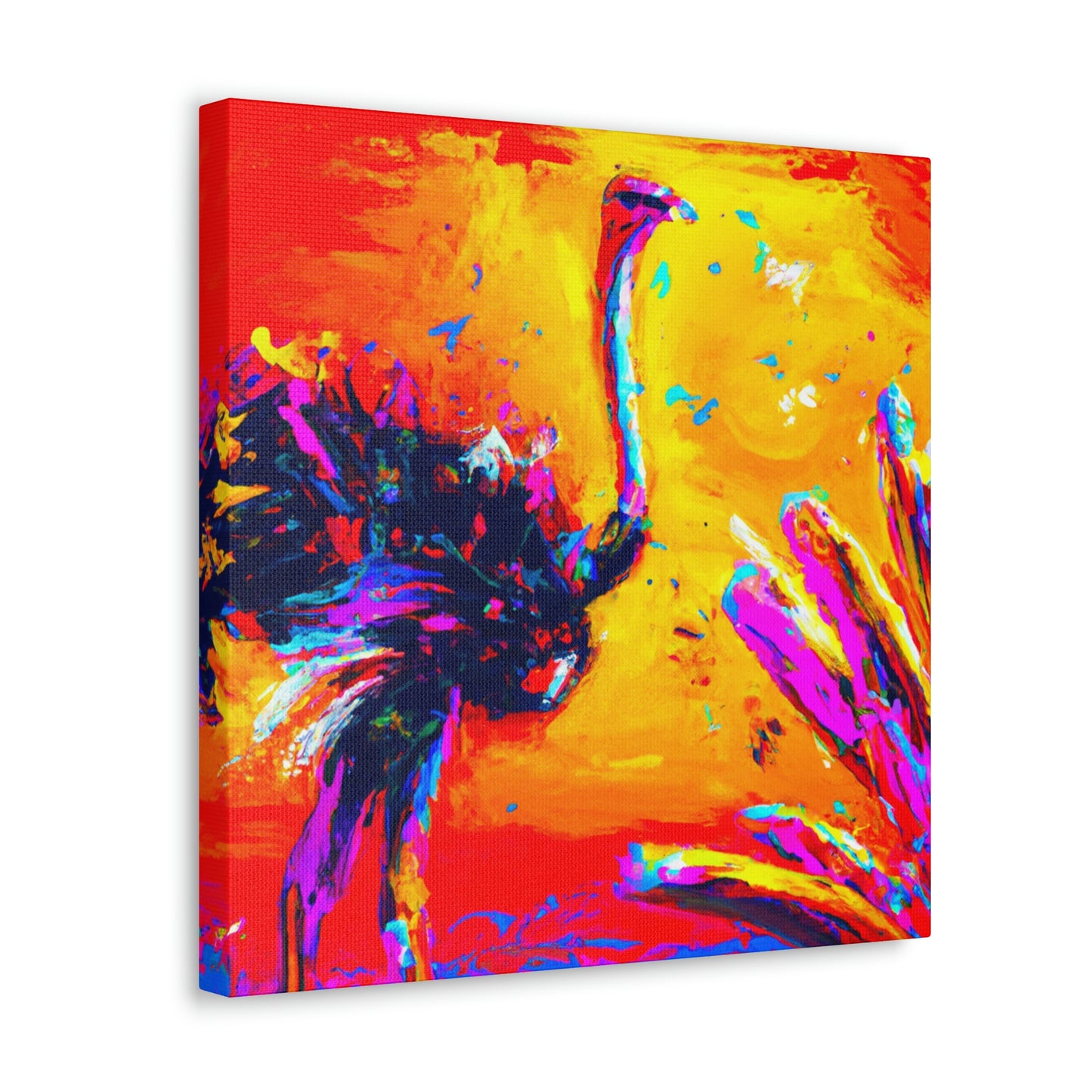 Ostrich in Abstraction - Canvas