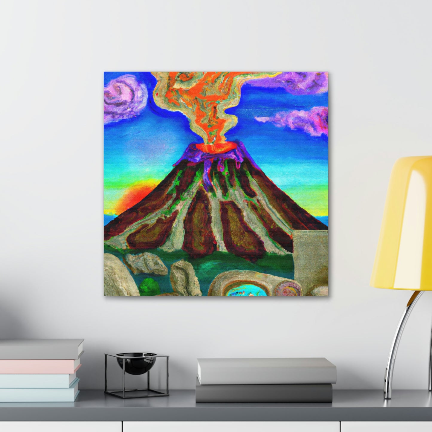 Volcano in the Clouds - Canvas