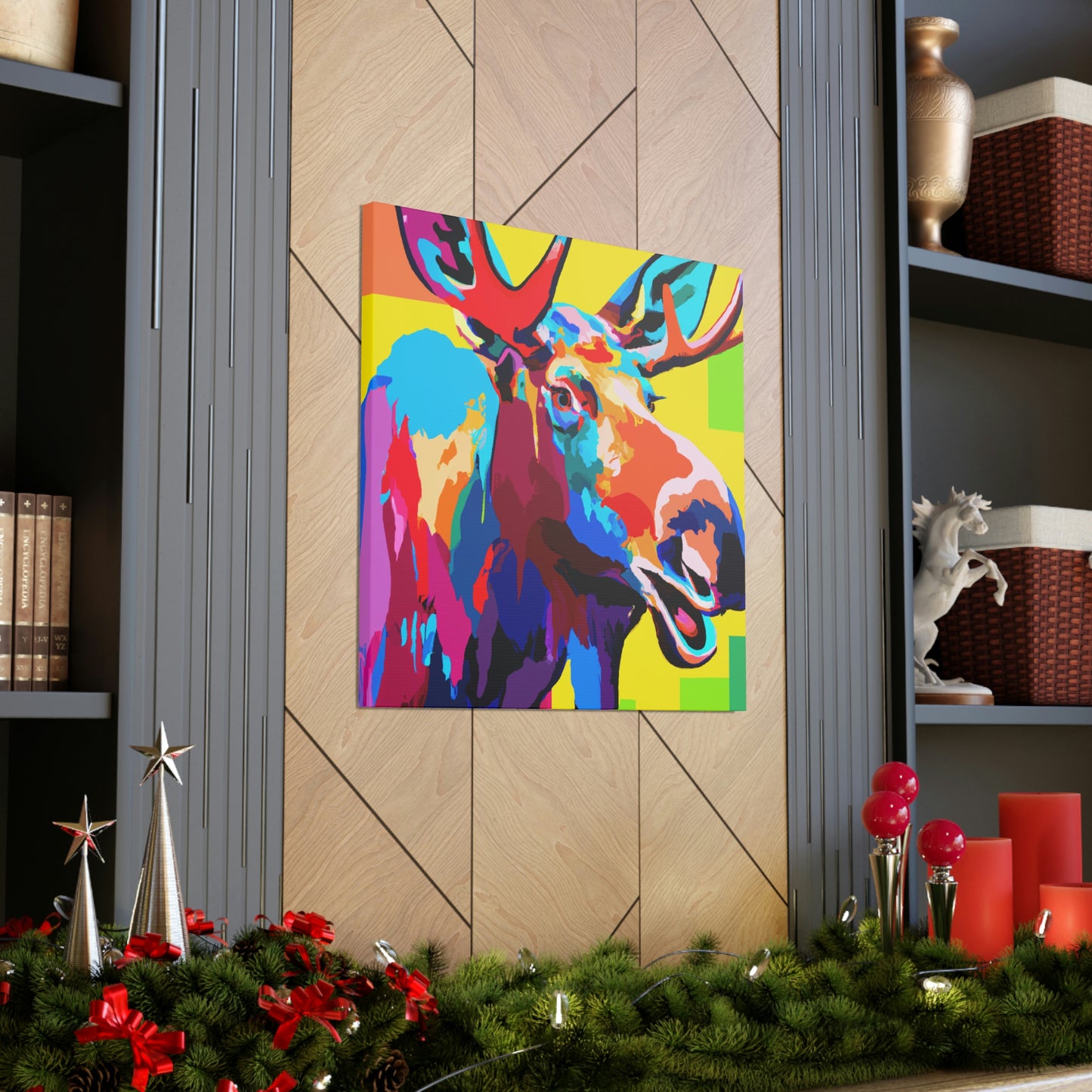 "Moose in Pop Art" - Canvas