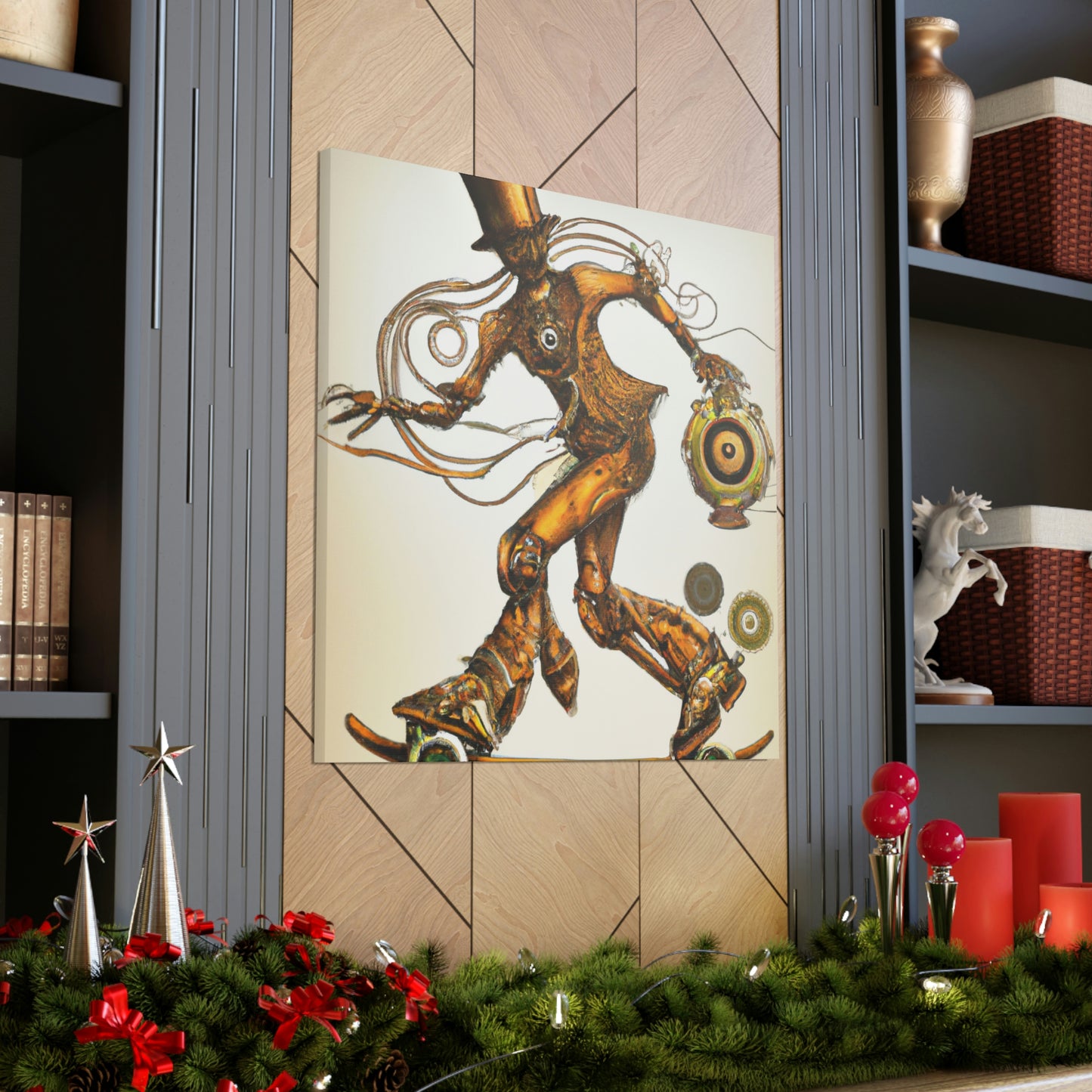 Skateboarding in Steampunk - Canvas