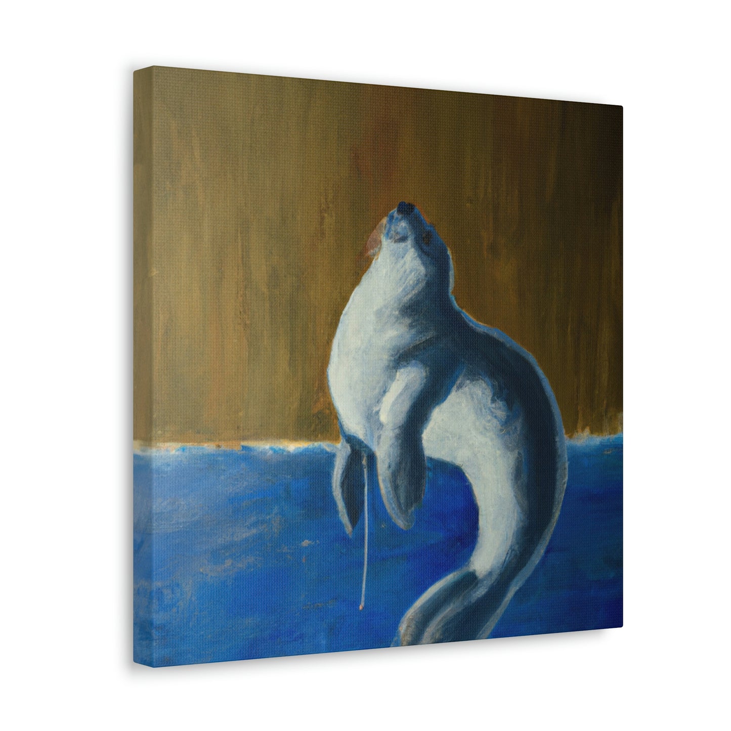 "Seal in Sunrise Hues" - Canvas