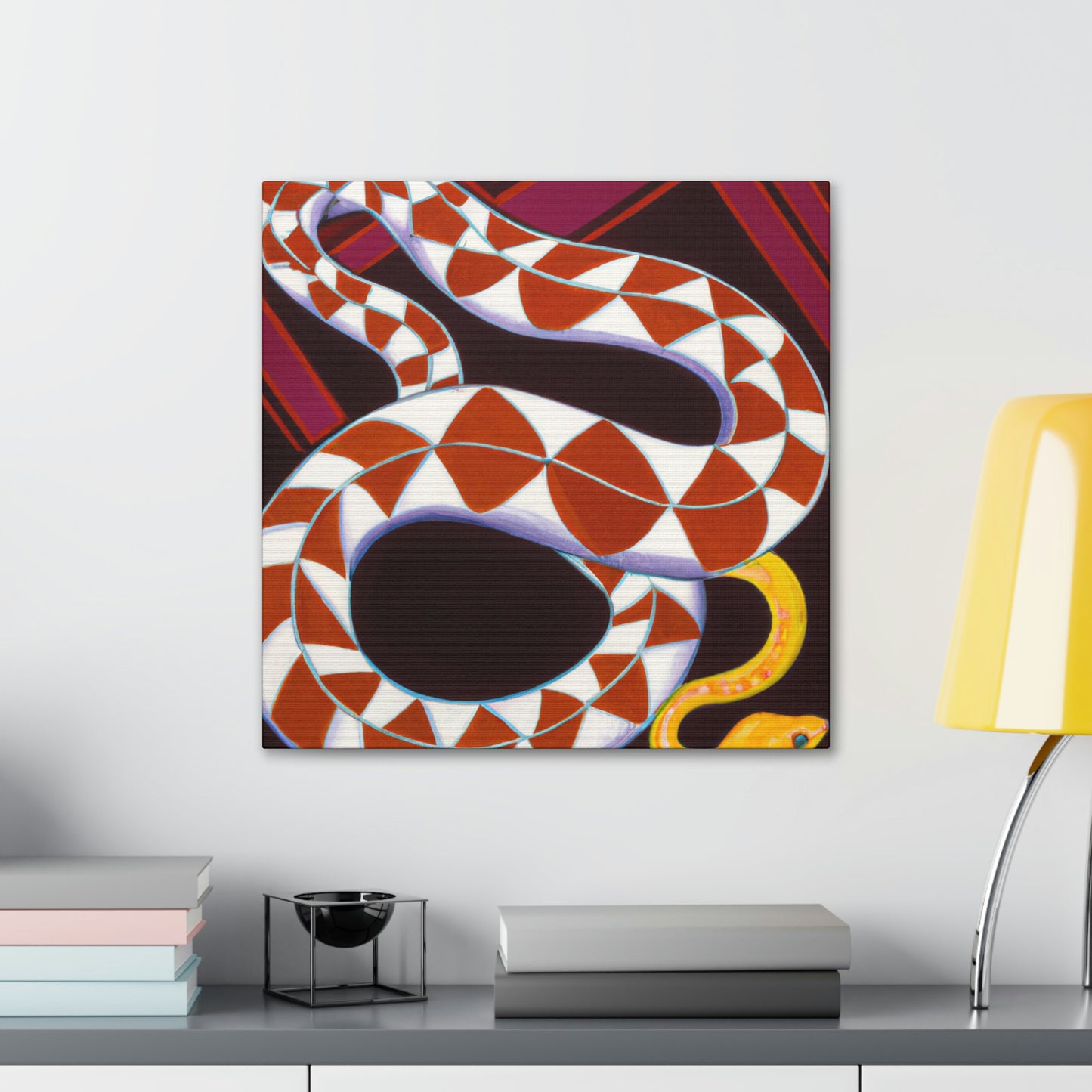 "Snake with Deco Poise" - Canvas