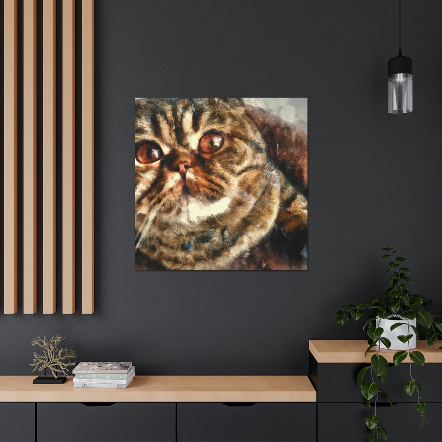 Folded Feline Fantasy - Canvas