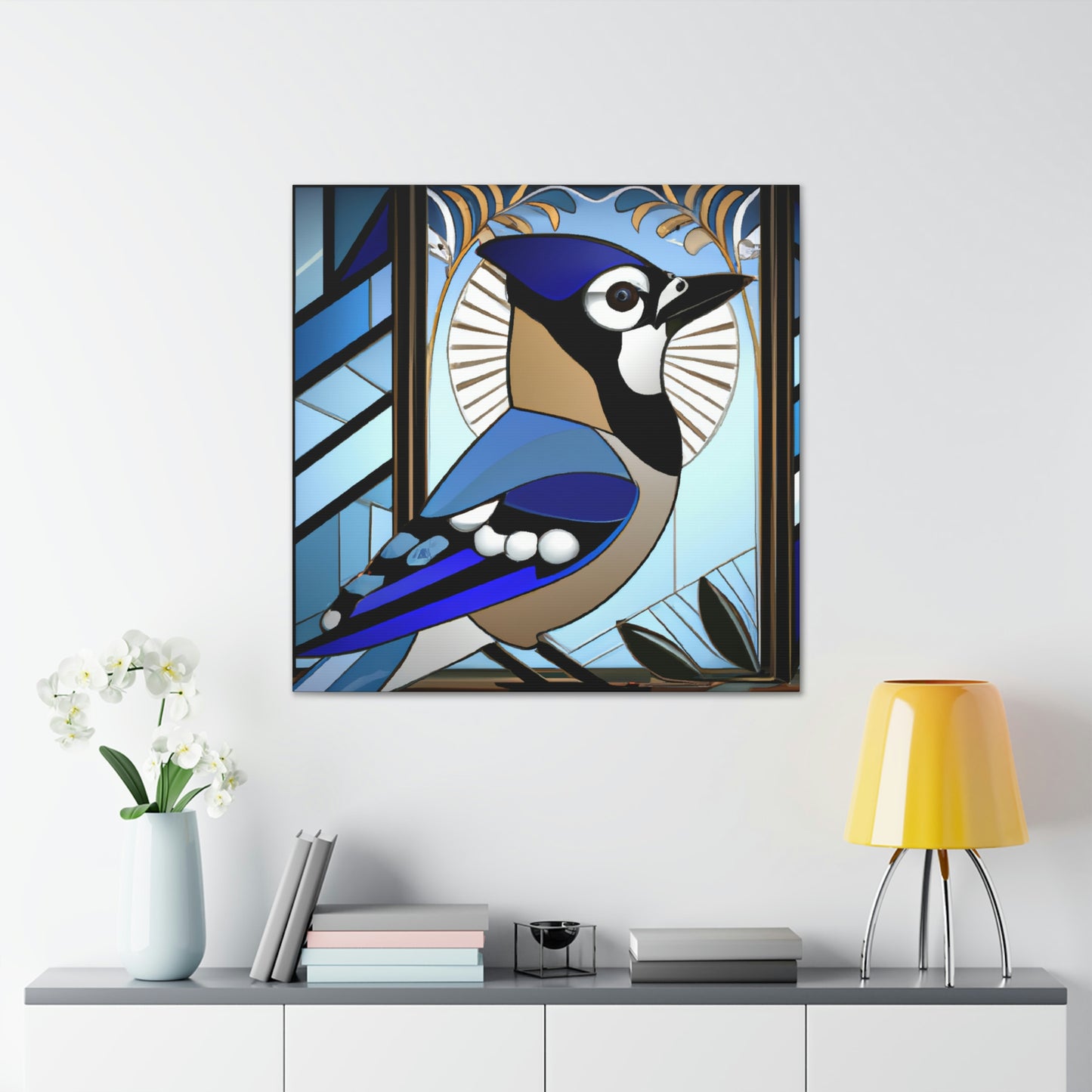 "Midnight Blue Jay Dream" - Canvas