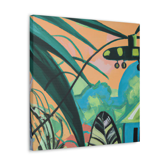 Helicopter in Flight - Canvas