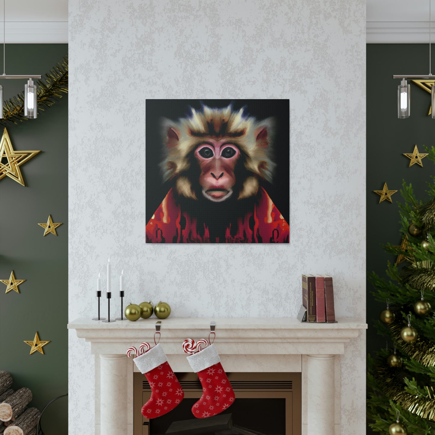 Monkey in Deco style - Canvas