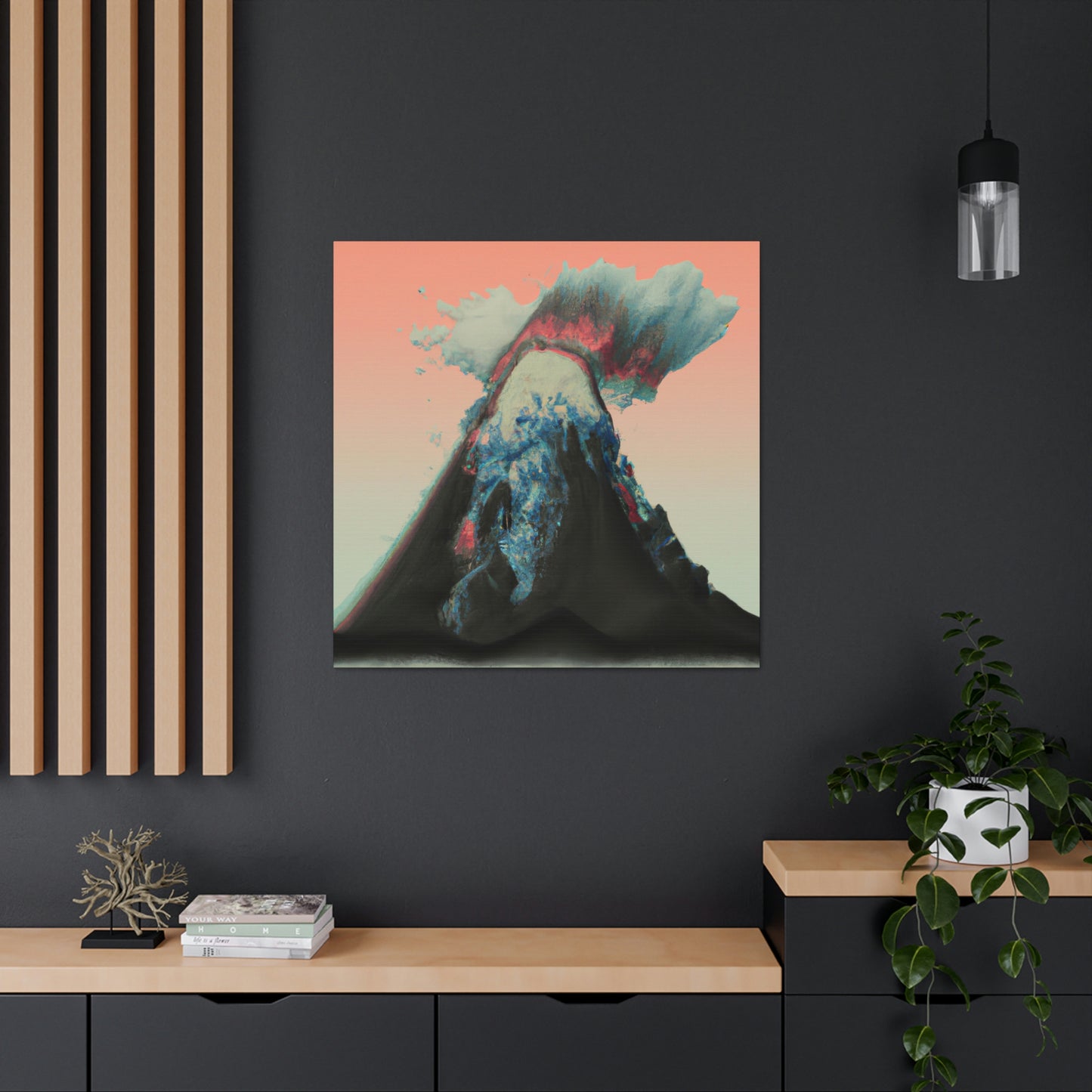 Volcano's Fiery Fury - Canvas