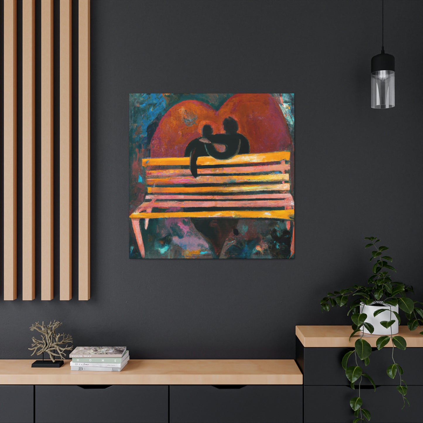 Love on a Bench - Canvas