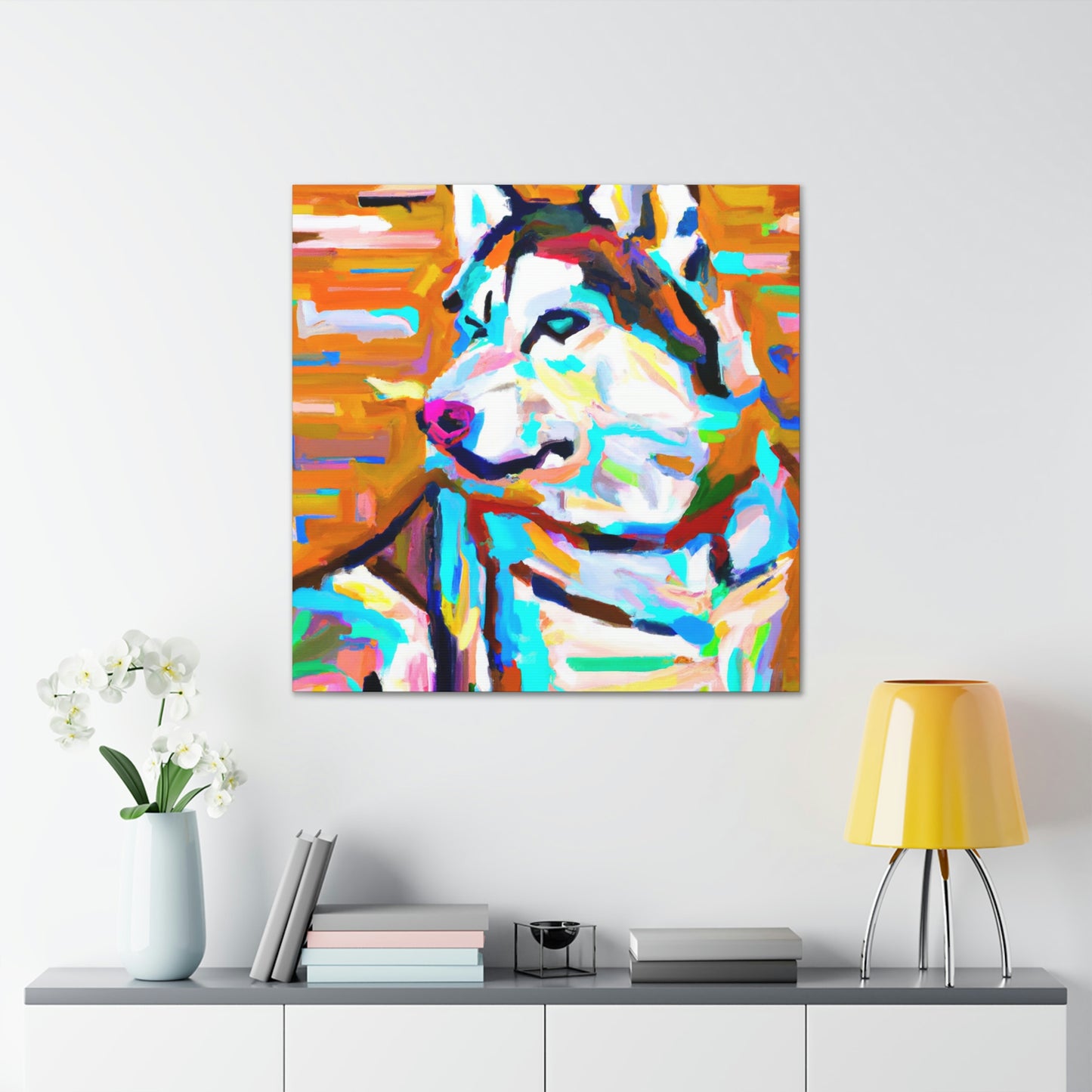 "Husky in Fauvist Colors" - Canvas