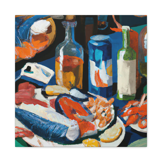 Seafood Neoclassical Feast - Canvas