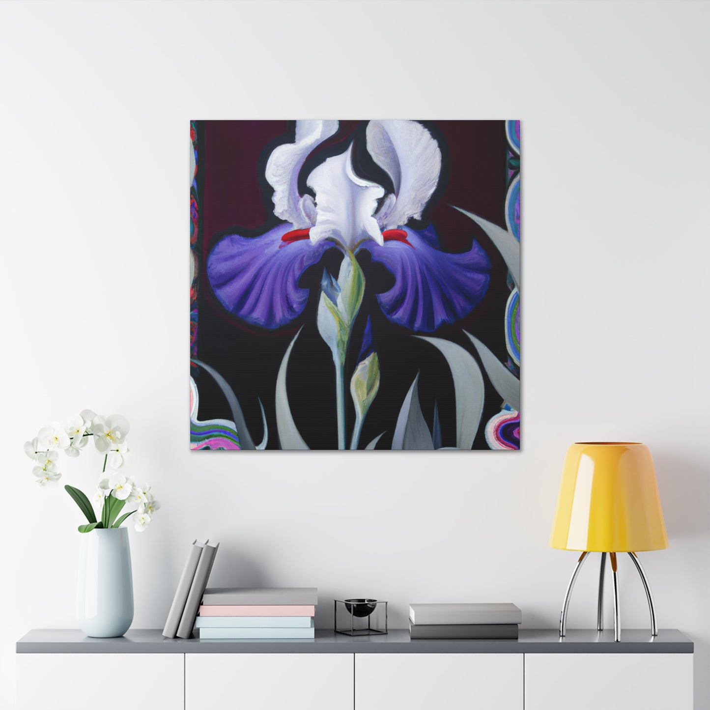 Dancing Iridescent Iris - Canvas