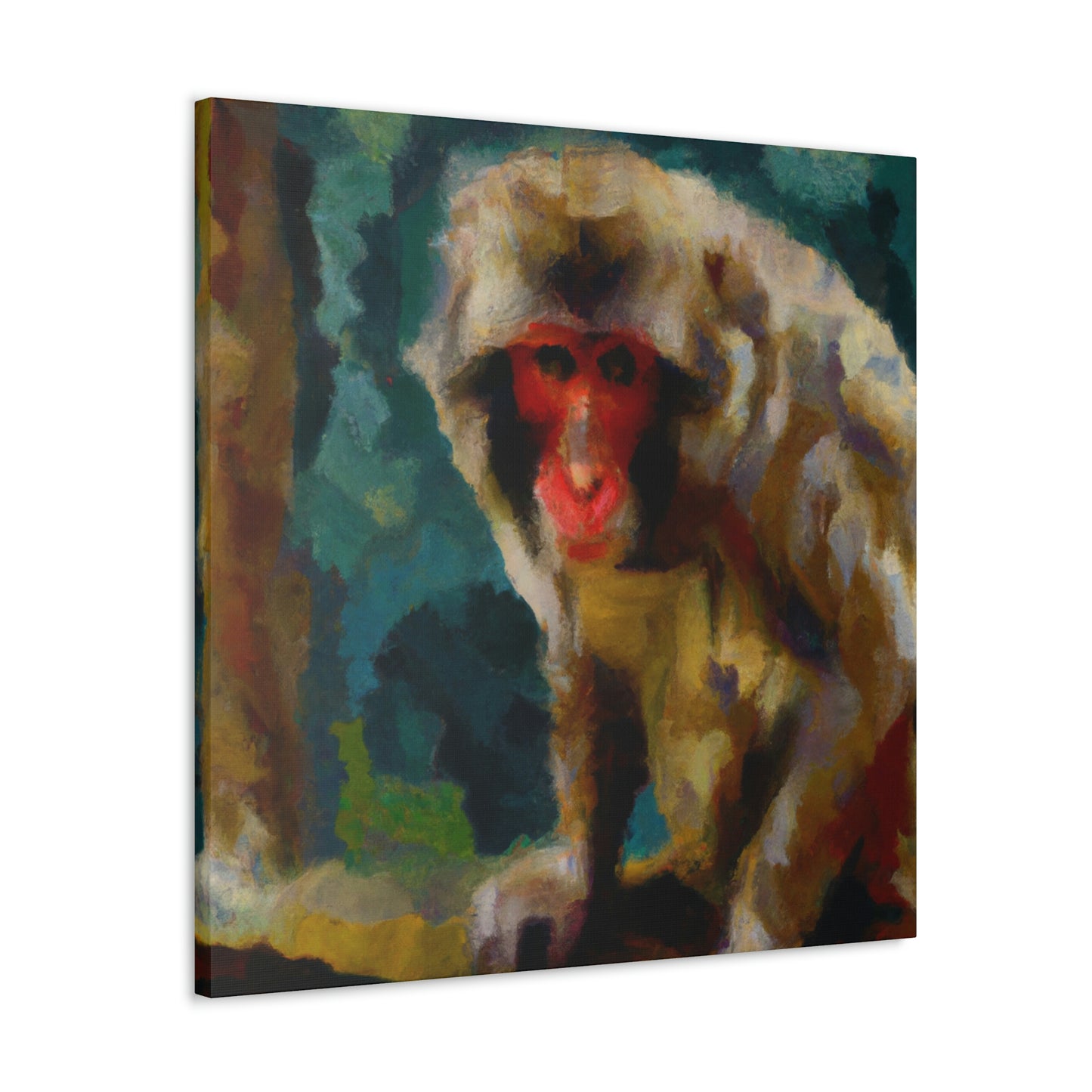 "Macaque in Contemplation" - Canvas