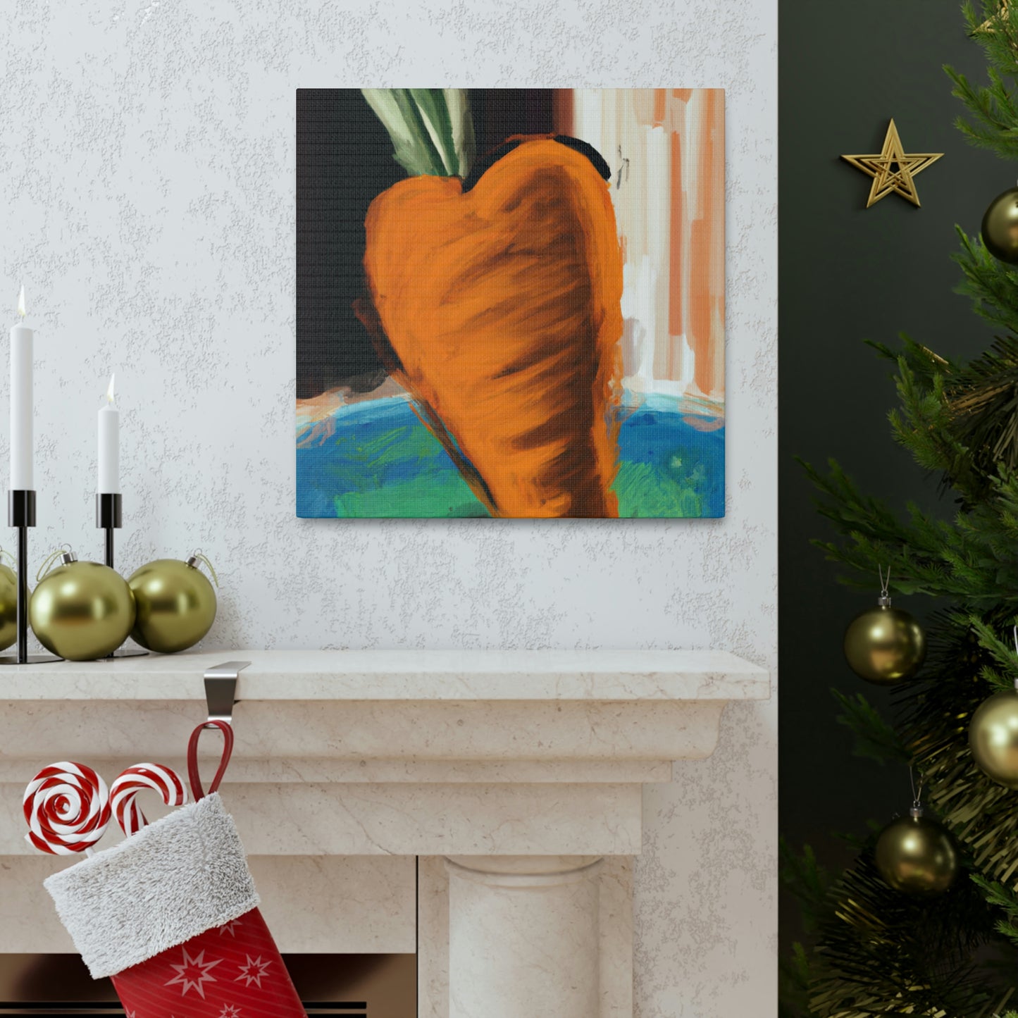 Carrot's Expressionist Glow - Canvas