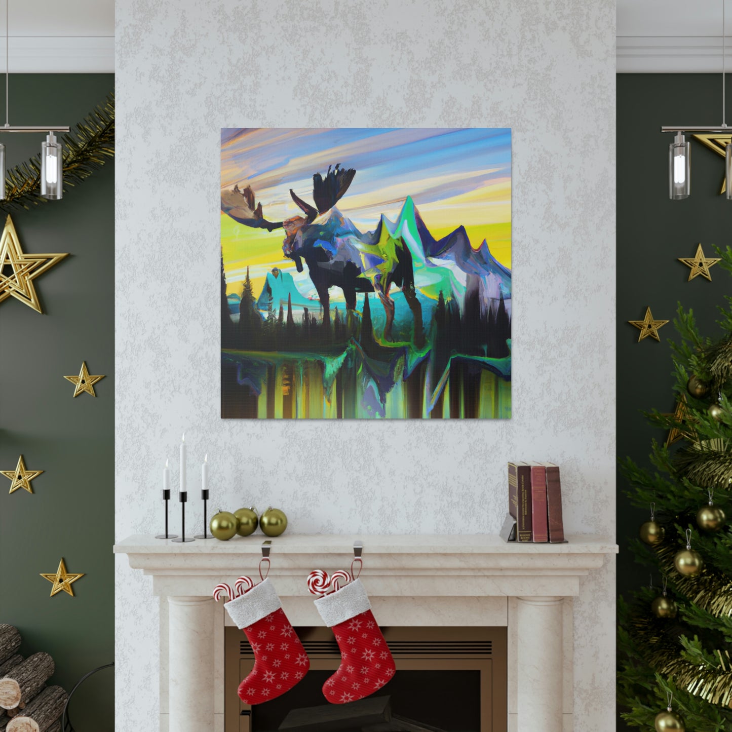 Moose in Art Deco - Canvas