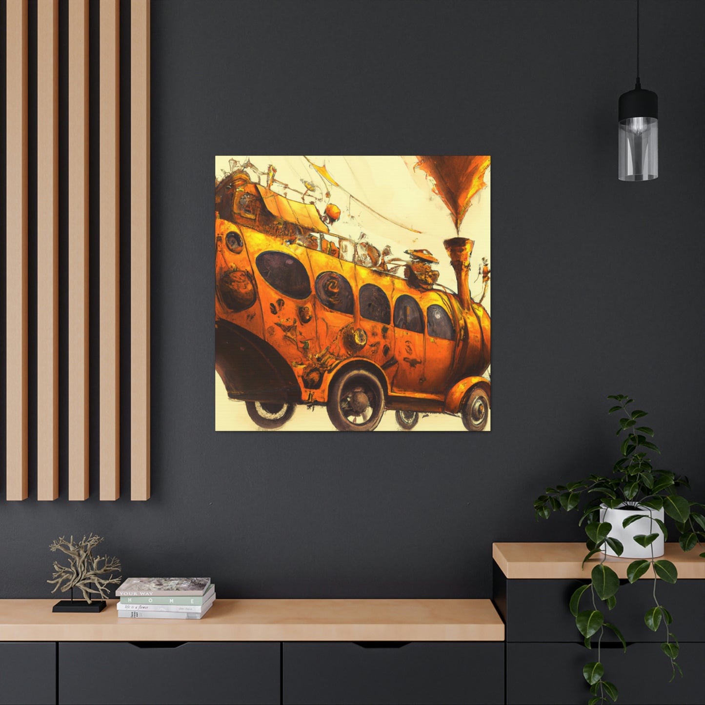 "Steam Bus Grandeur" - Canvas