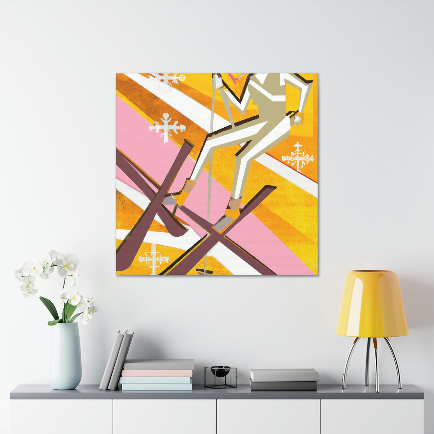 "Winter Slopes Embrace Sun" - Canvas