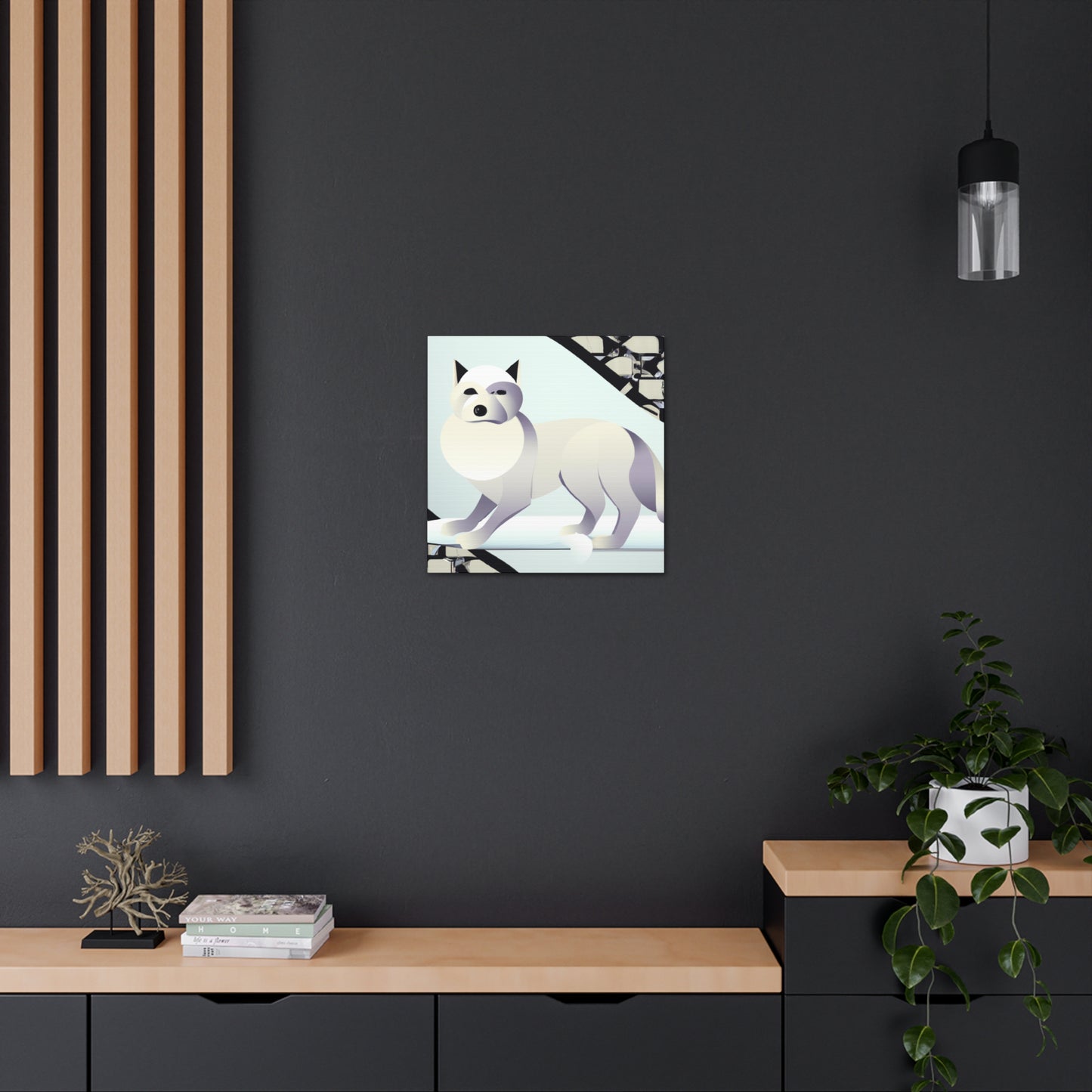 Frosty Art Deco Fox - Canvas