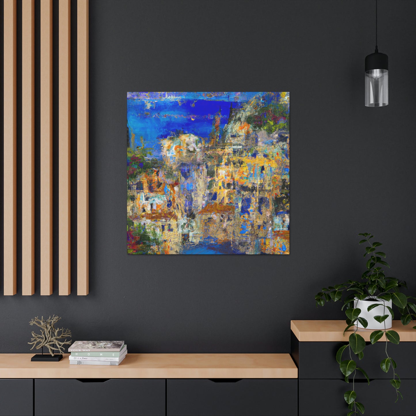 "Mediterranean Splendor Ablaze" - Canvas