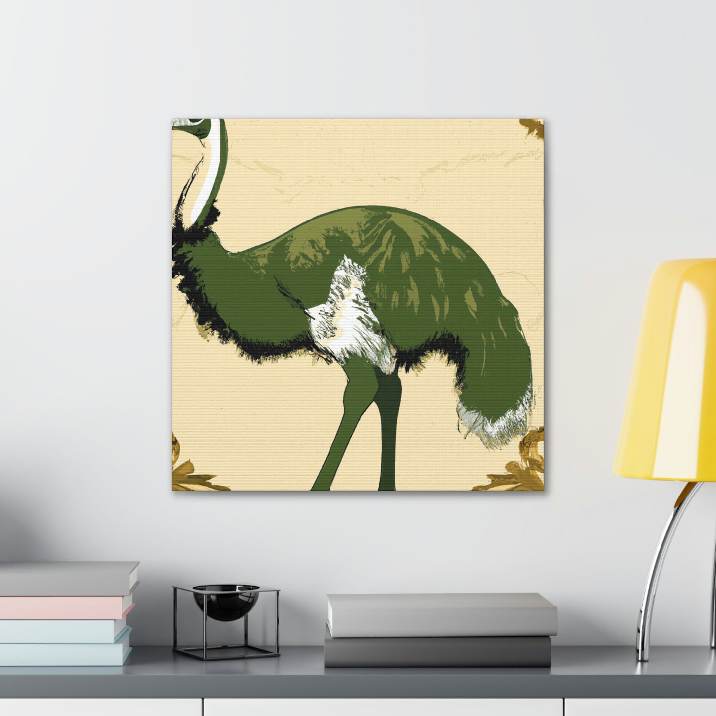 "Emu's Glittering Plumage" - Canvas