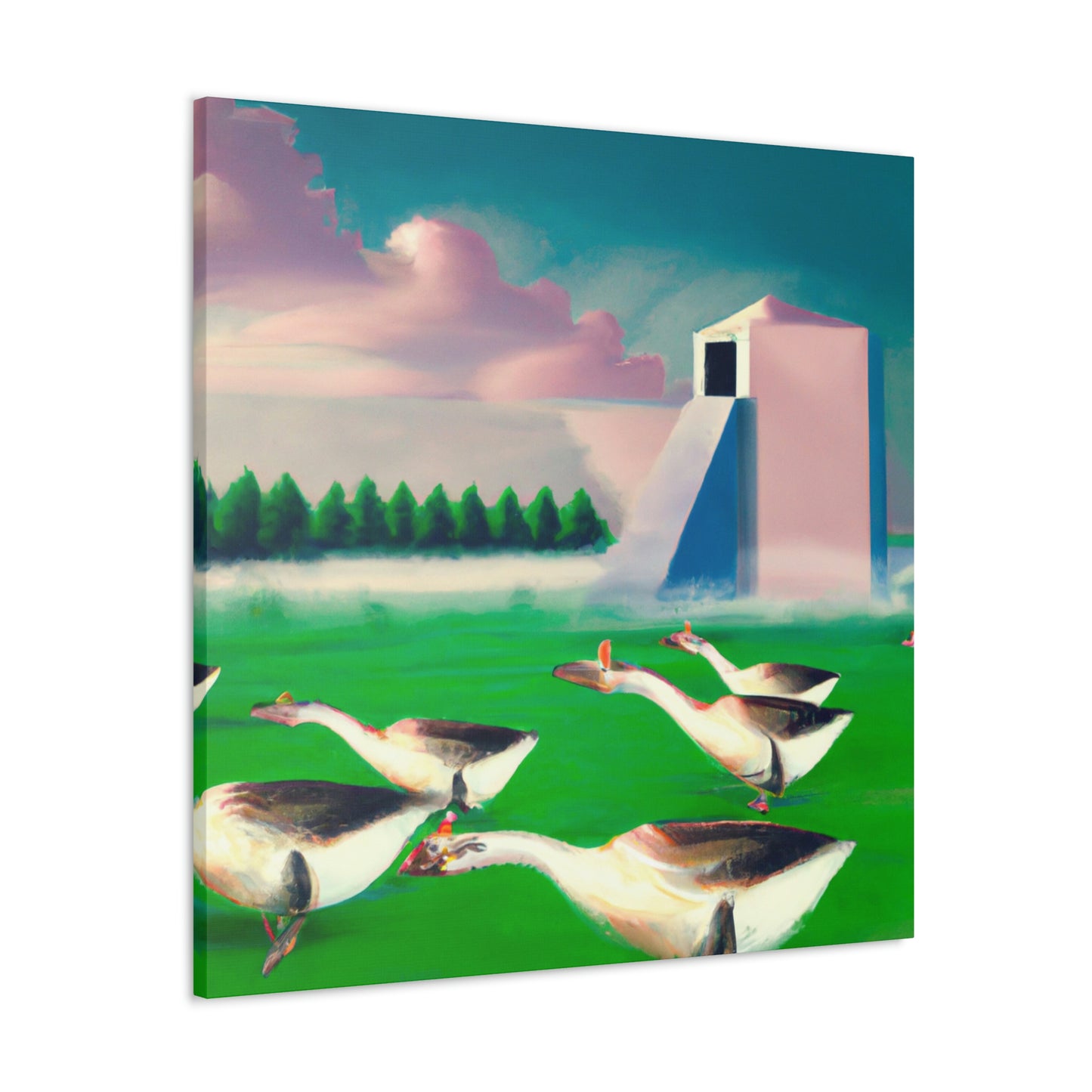 "Geese in the Water" - Canvas