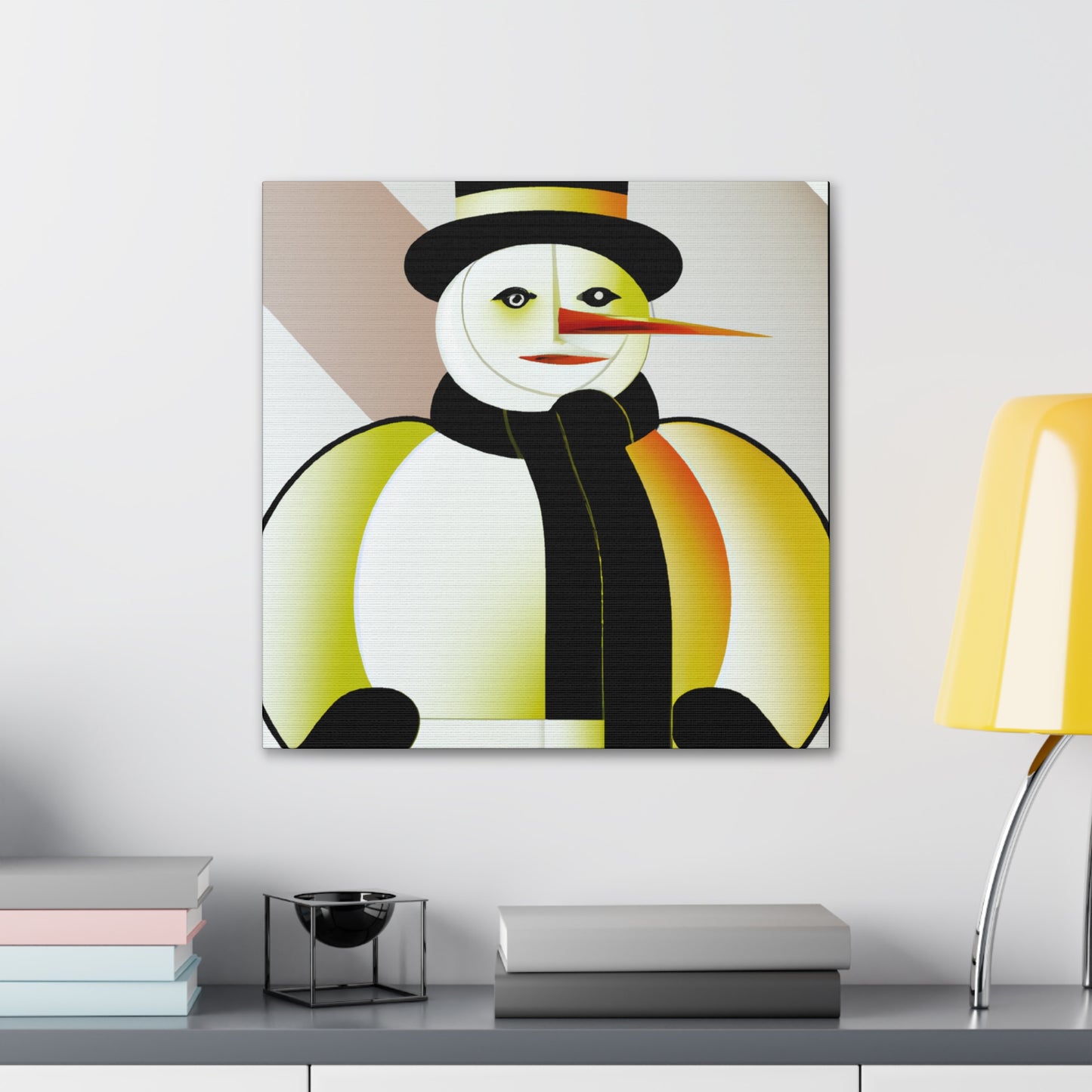 "Frosty Snowman Deco" - Canvas