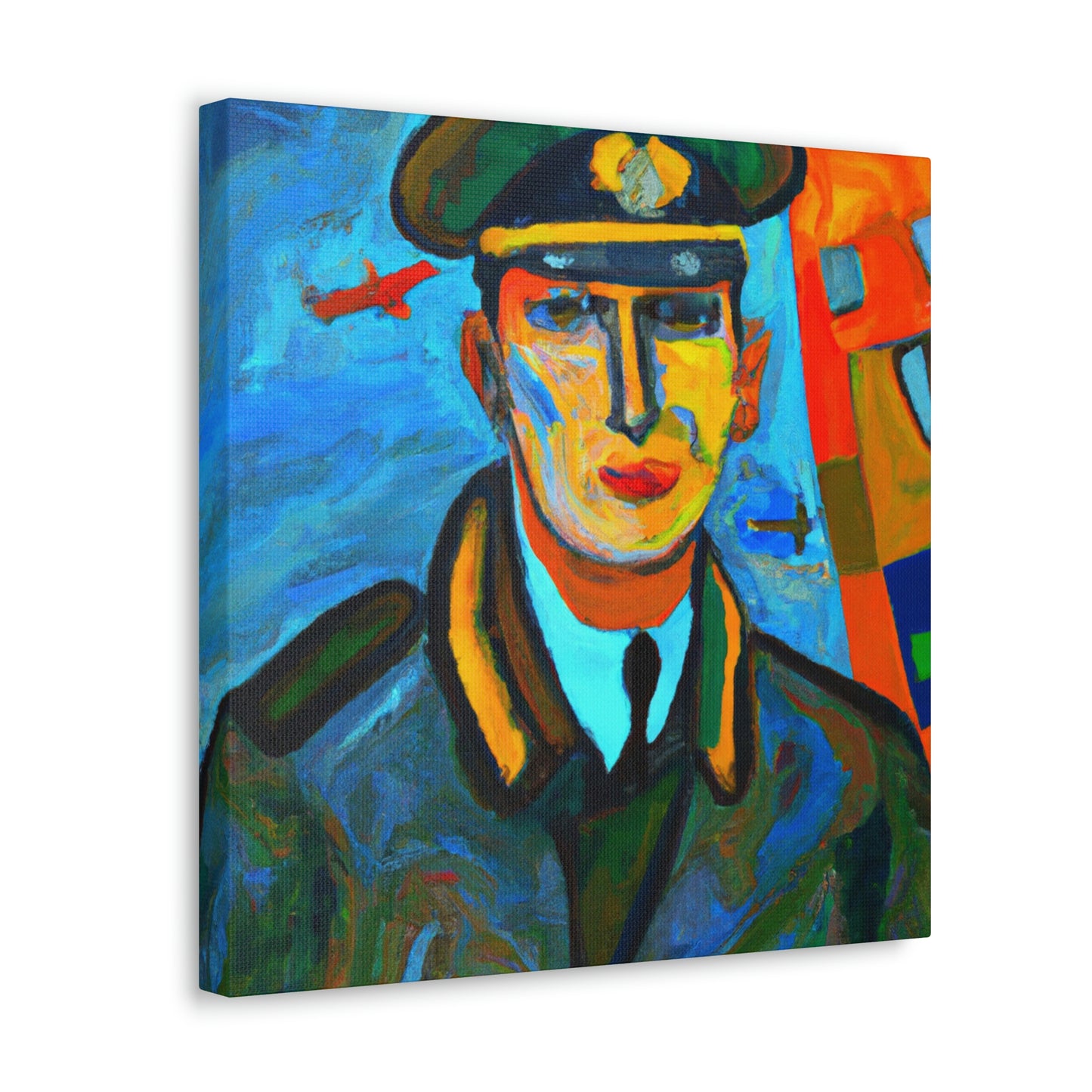 Navy Pilot in Fauve - Canvas